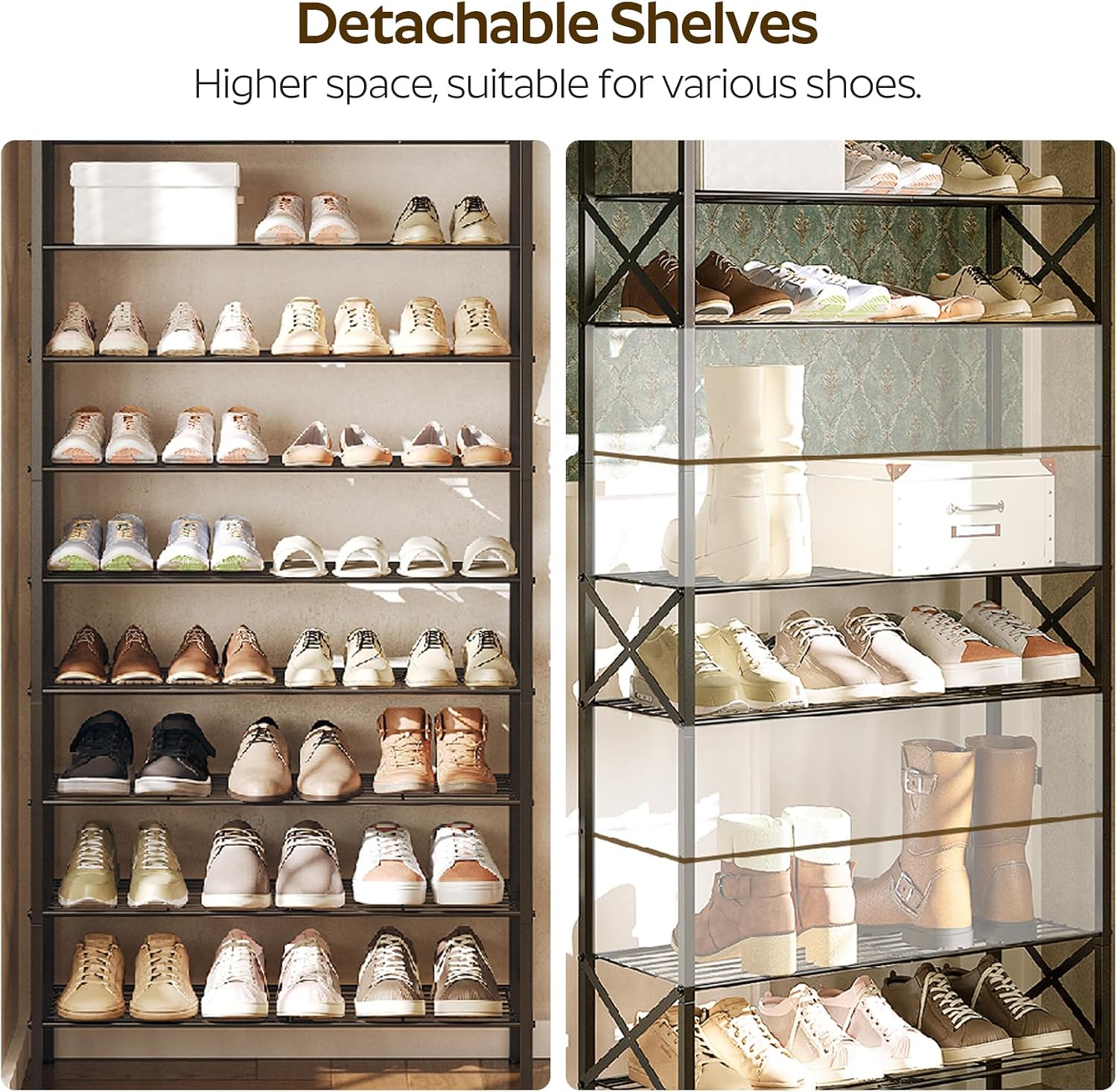 Thumbnail 3 de YATINEY 10 Tier Shoe Rack: Large-Capacity, Stable Organizer for Entryways and More