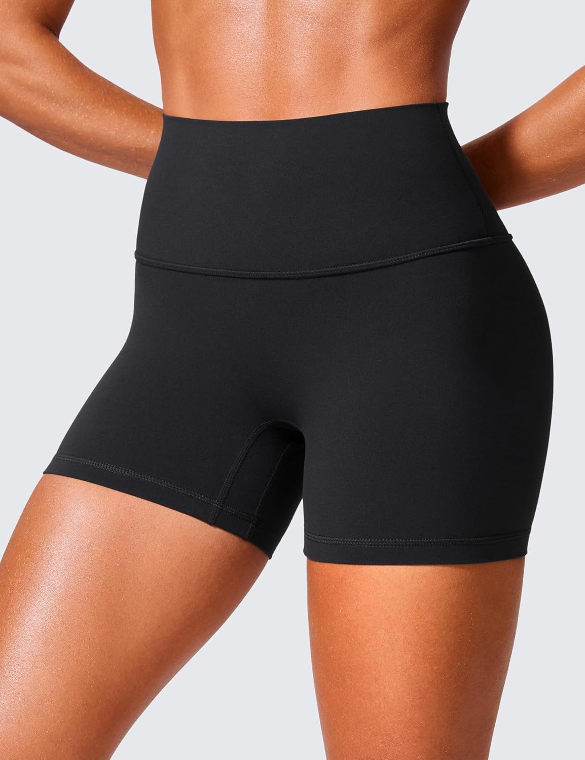 Detalle 2 de Pantaloncini yoga CRZ YOGA Donna Butterlift con sollevamento del sedere, vita alta senza cucitura frontale