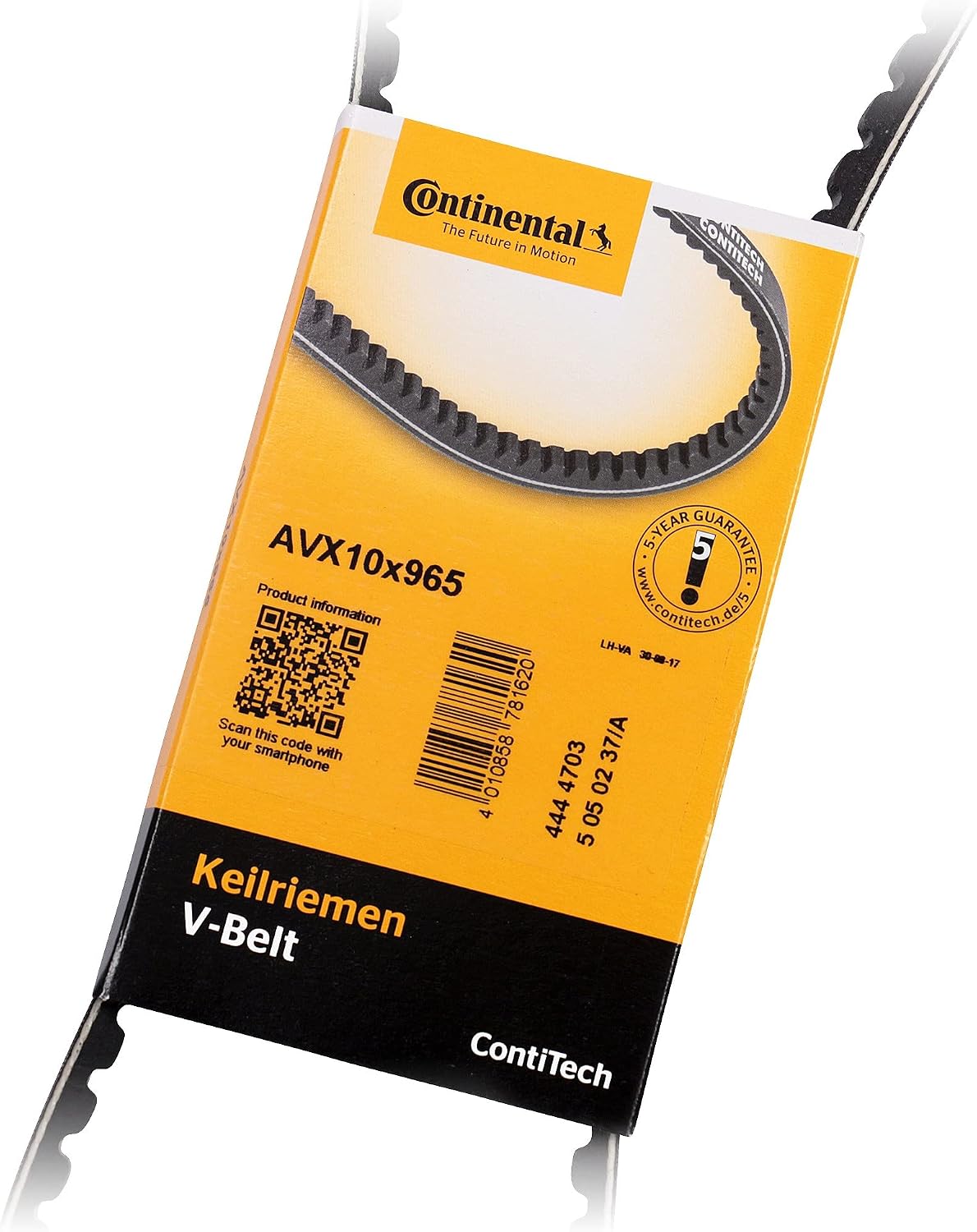 Detalle 2 de Continental Contitech AVX10X965 Courroie trapézoïdale : entretien fiable pour accessoires moteur