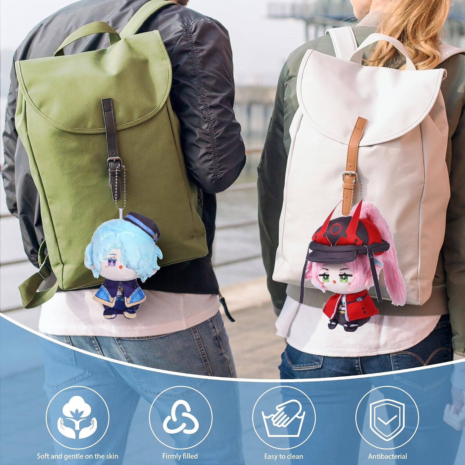 Detalle 2 de Porte-clés de personnage de jeu HSR anime – Mignon porte-clés collectionnable 10 cm