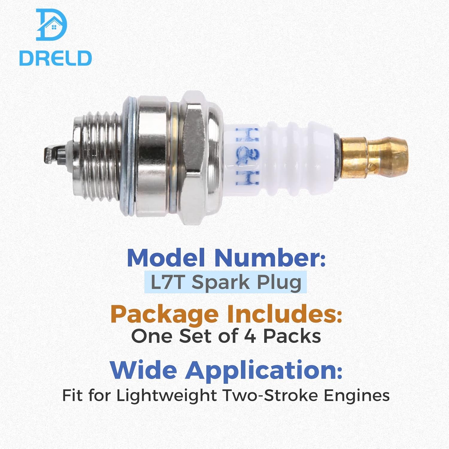 Thumbnail 1 de DRELD 4Pcs L7T spark plugs for 2-stroke engines (replacement for L7T and listed compatible types)
