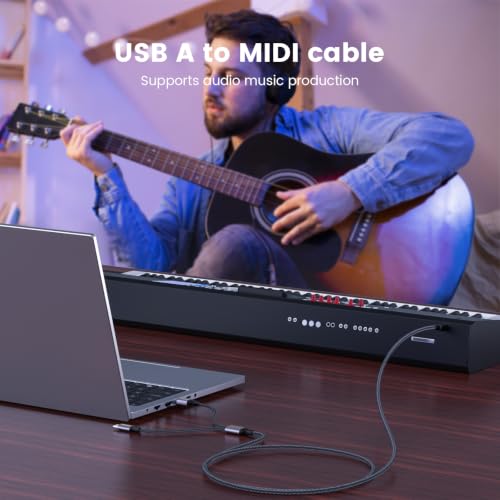 Thumbnail 5 de MOSWAG Câble Imprimante USB-C/USB-A vers USB-B 3M en Nylon – robustesse et connectivité durable