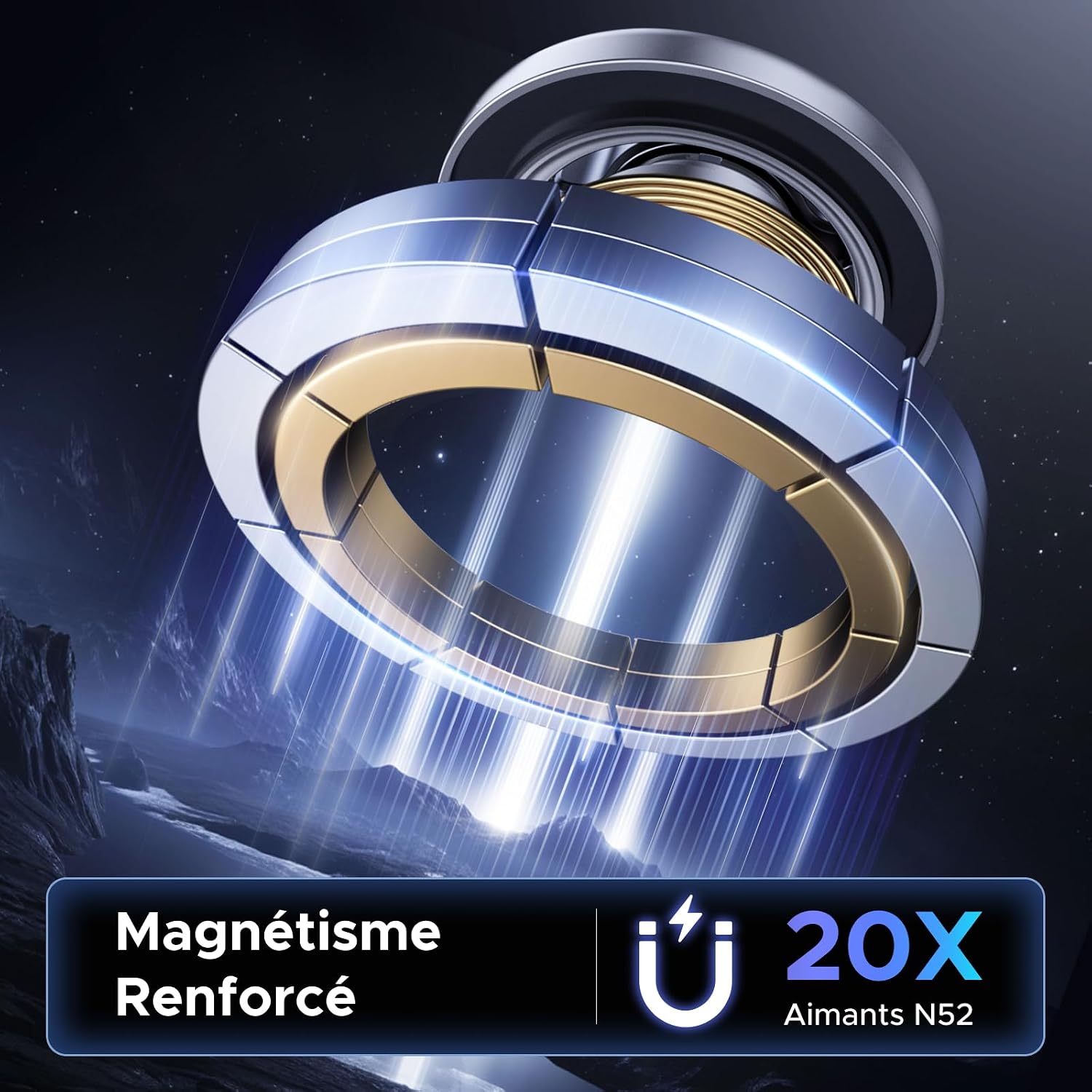 Thumbnail 2 de UGREEN Support Magnétique MagSafe pour iPhone 17 Pro Max (Gris)