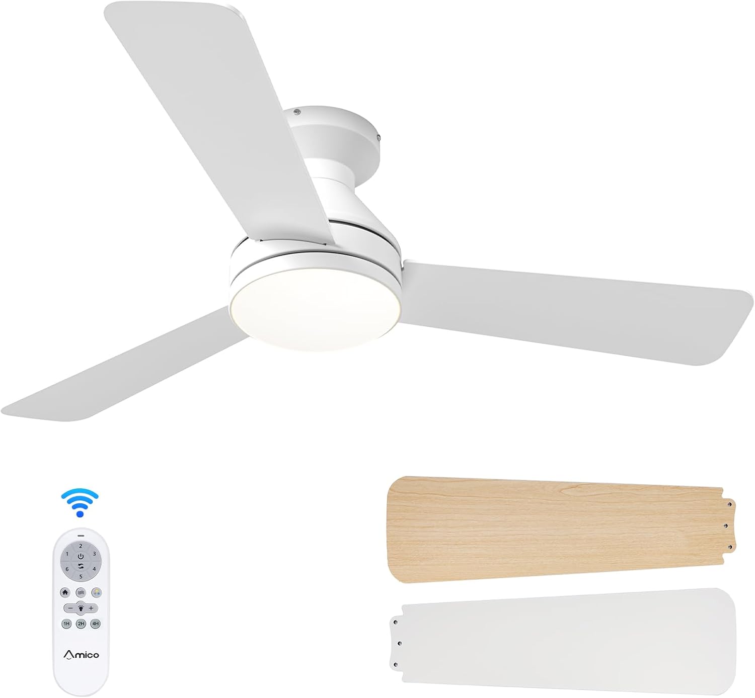 Detalle de Amico 42-inch Low Profile Ceiling Fan ๐
