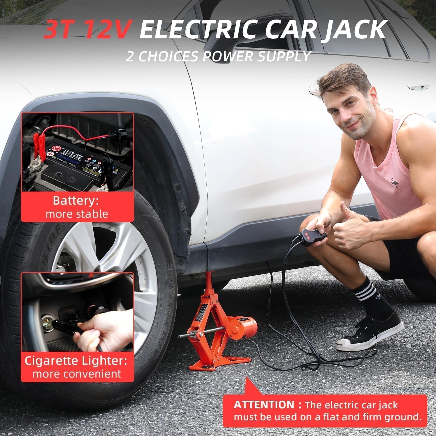 Detalle 2 de ROGTZ Electric Scissor Car Jack Kit 3 Ton