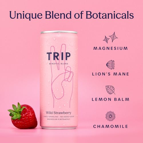 Thumbnail 7 de TRIP Calm Magnesium Drink, Wild Strawberry (12-pack) – Alcohol Free Mocktail for Relaxation