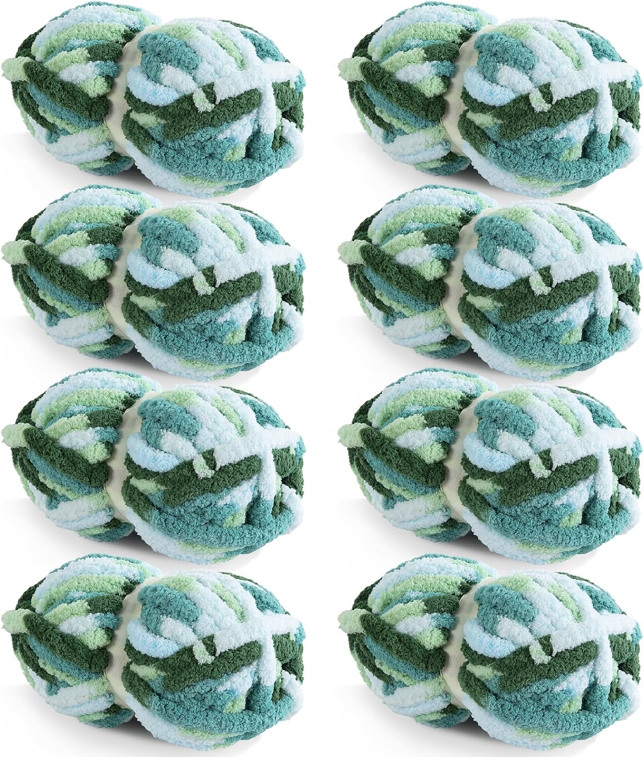 Detalle de HOMBYS Chunky Chenille Yarn 8-Skein Pack