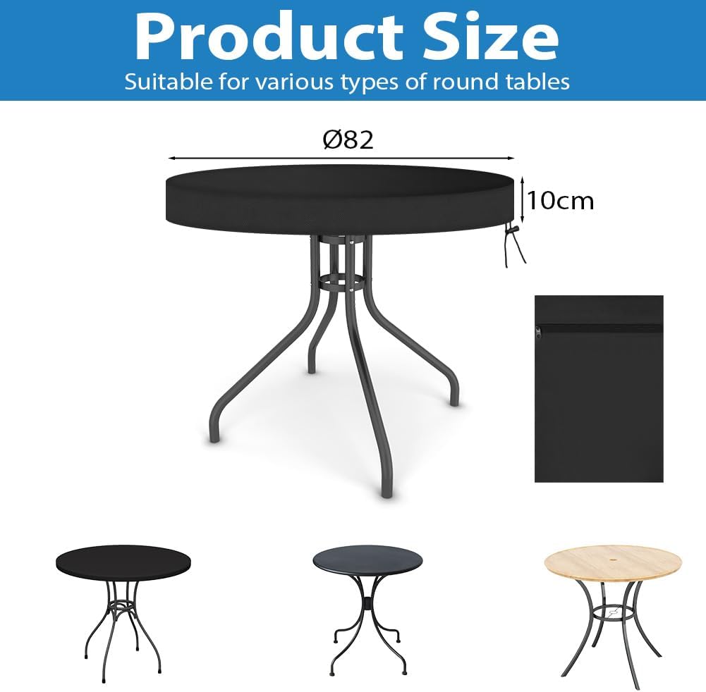 Detalle 2 de OFFCUP Housse de Table Jardin 82x10cm Noir