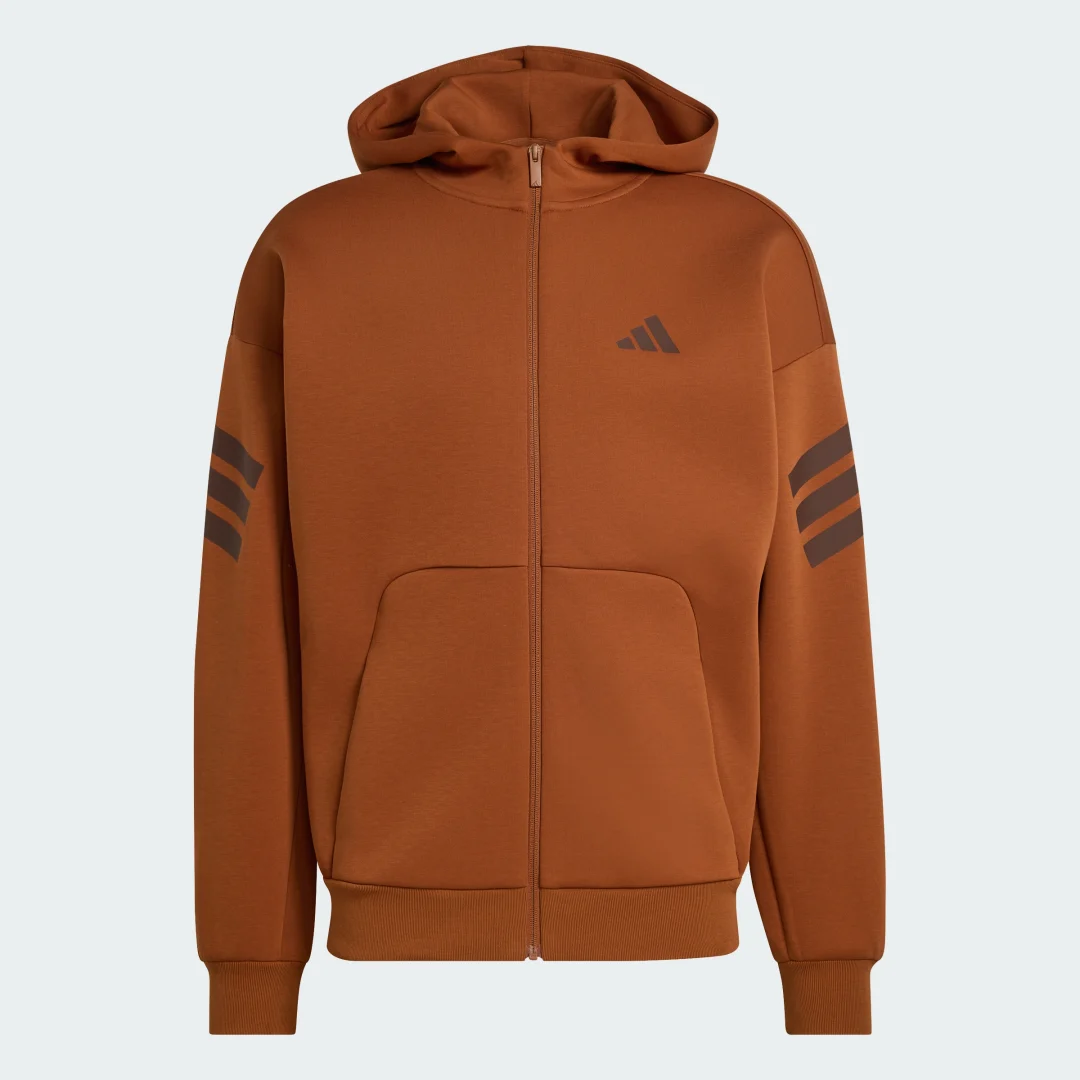 Thumbnail 3 de Chaqueta con capucha Future Icons 3 bandas de Adidas, marrón