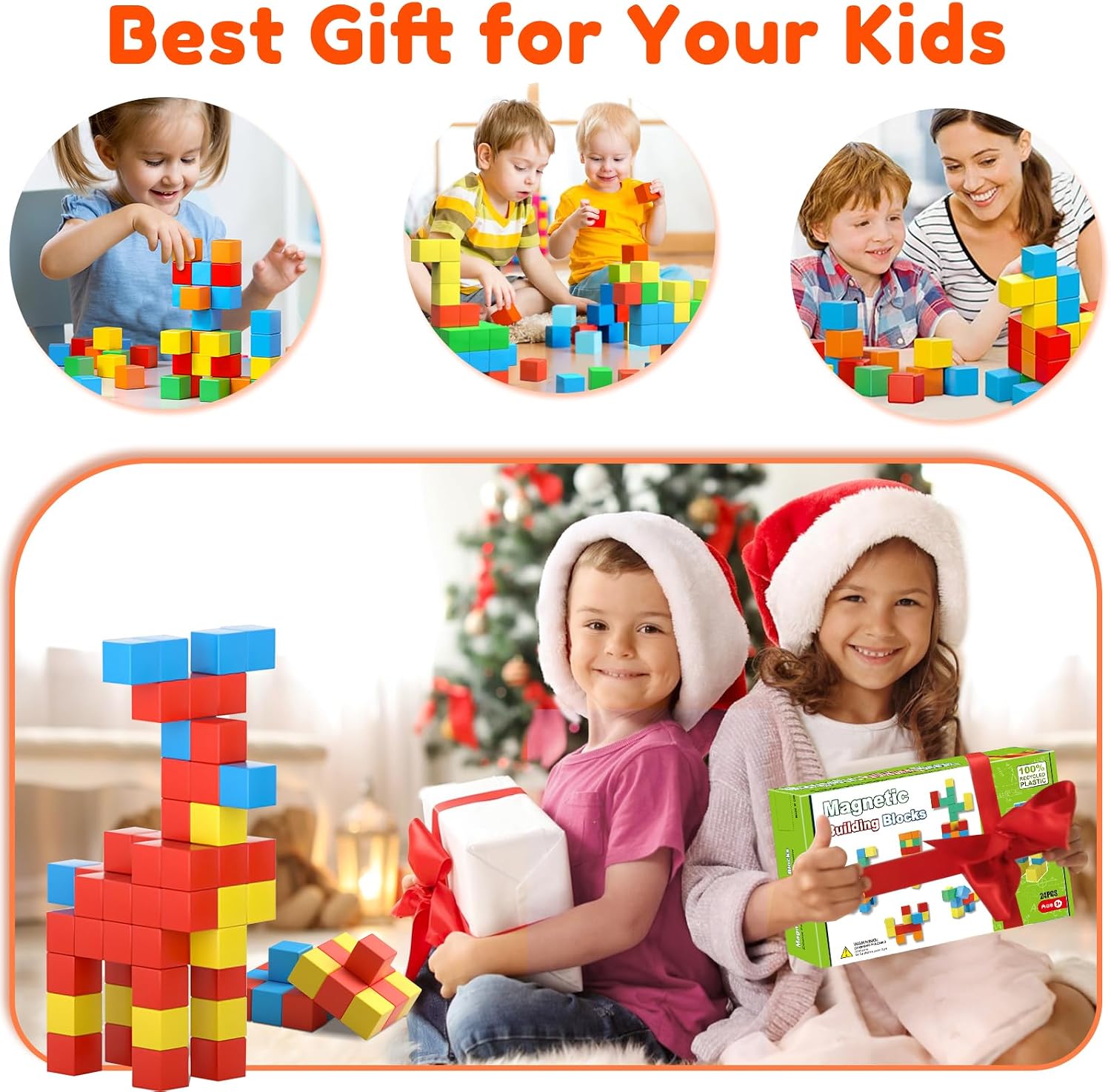 Thumbnail 5 de Magnetic Blocks 32pcs 1.42-inch Magnetic Building Blocks 🧩