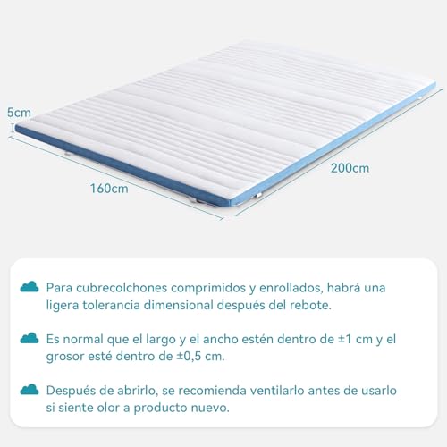 Thumbnail 9 de Amazon Basics Topper de Espuma con Memoria 160x200cm