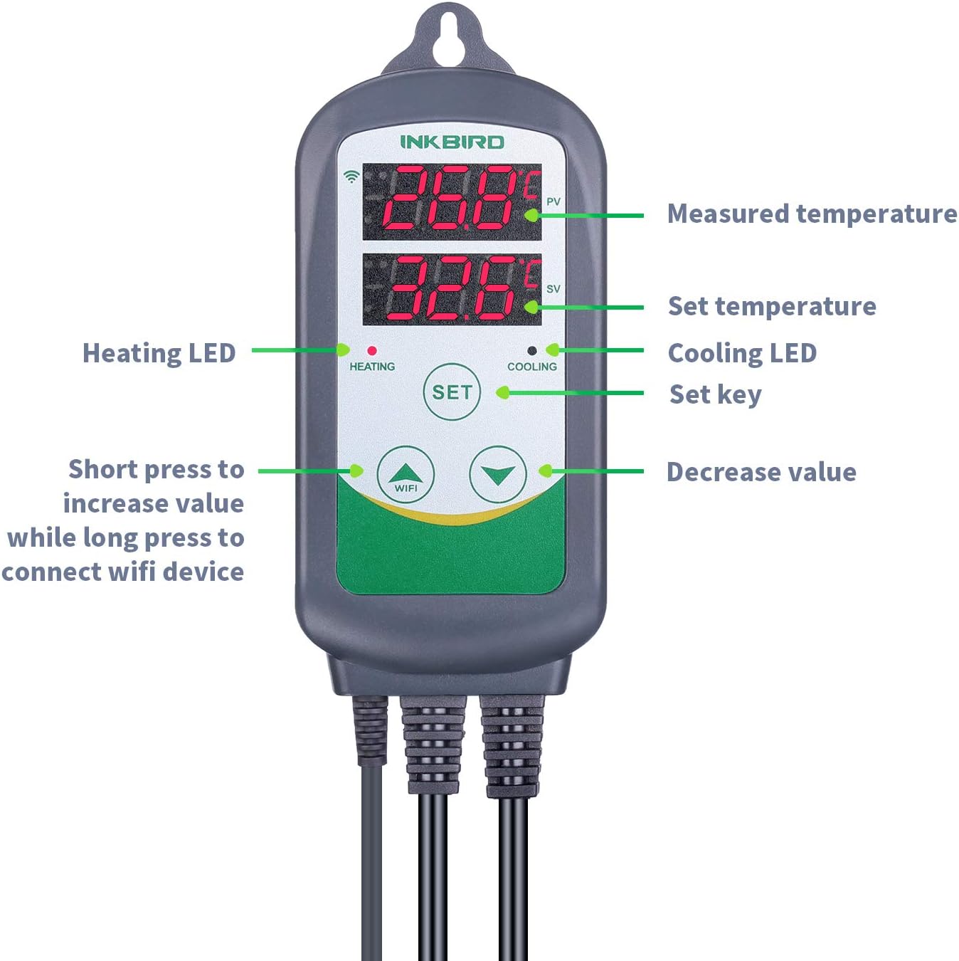 Thumbnail 2 de Inkbird ITC-308-WiFi digital wireless thermostat 0.1°C