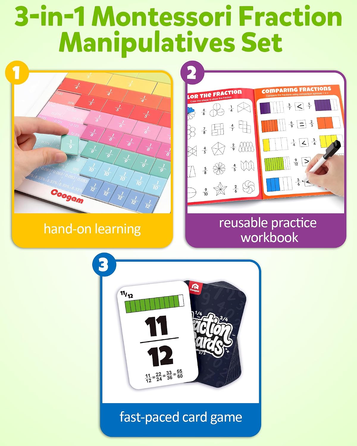 Thumbnail 1 de Coogam Magnetic Fraction Puzzle