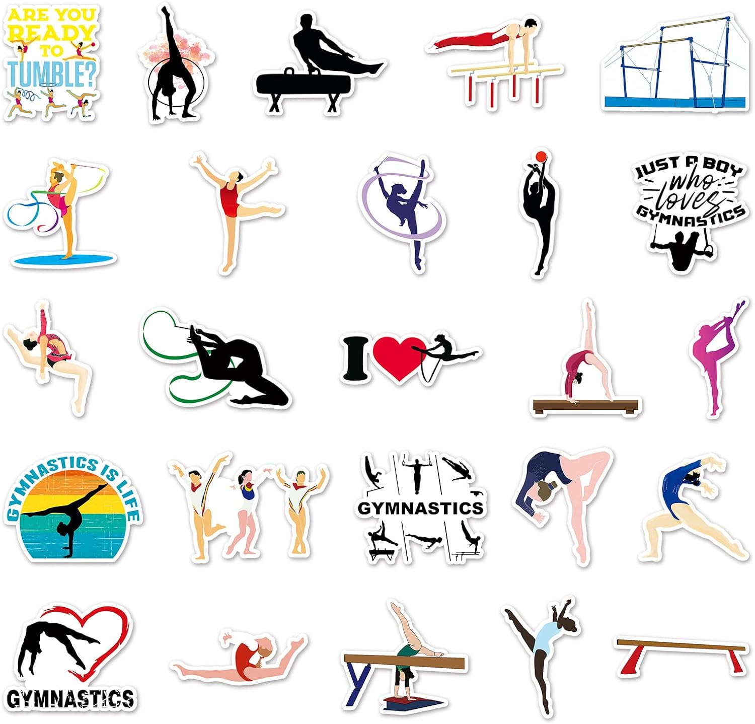 Detalle de Gymnastics stickers 50-piece set