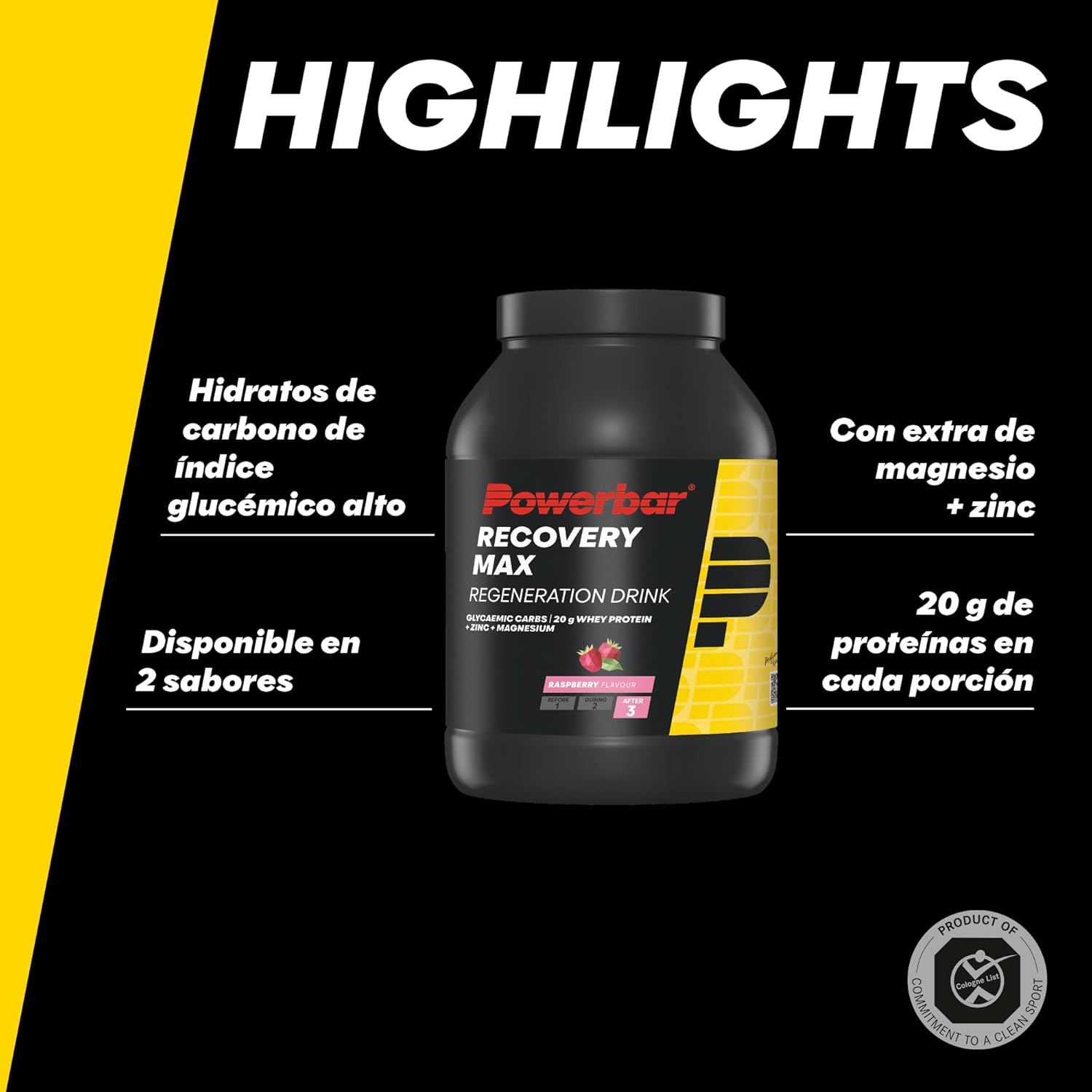 Thumbnail 2 de Powerbar Recovery Max Raspberry 1144g - Bebida Energética 🍓