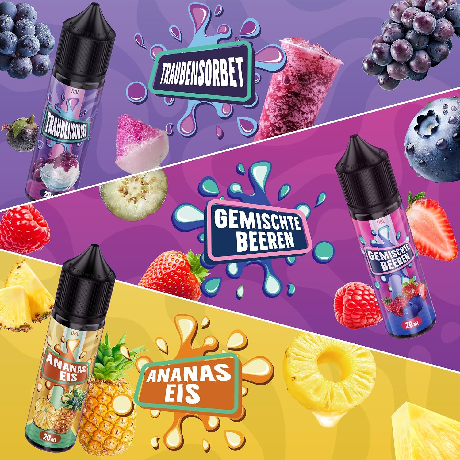 Detalle de Lebensmittelaroma 20ml – Intensives Aroma zum Backen (5er Pack)