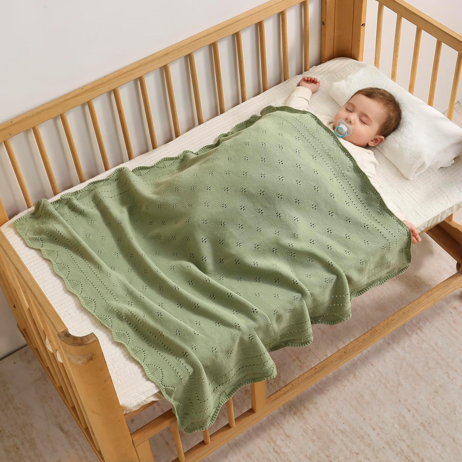 Detalle 2 de Loyfoky Cellular Blanket 100% Cotton 100x80cm