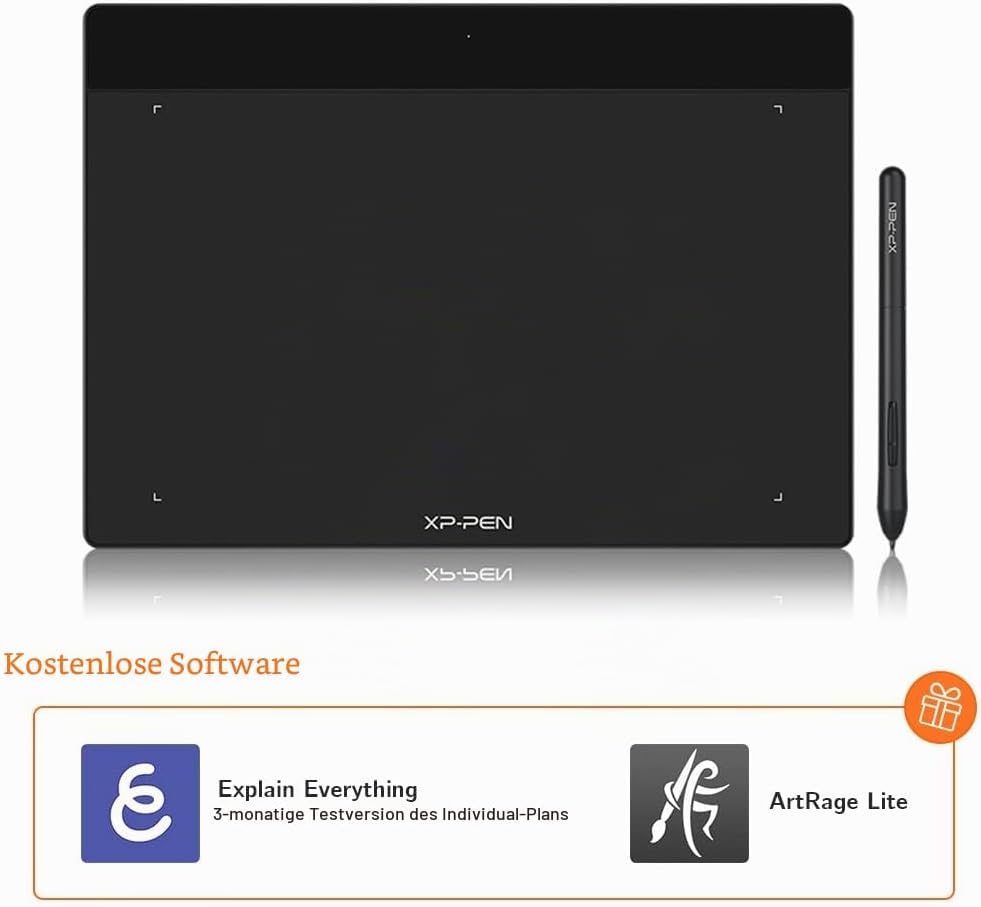 Thumbnail 1 de XP-Pen Deco Fun L Grafiktablett – 25,4 × 15,2 cm, passiver Stift, 8192 Stufen, 60° Neigung, kompatibel mit Mac, Windows, Chrome OS und Android