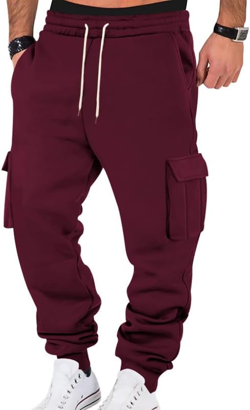 Detalle de TRFIC Mens Fleece Cargo Sweatpants baggy joggers