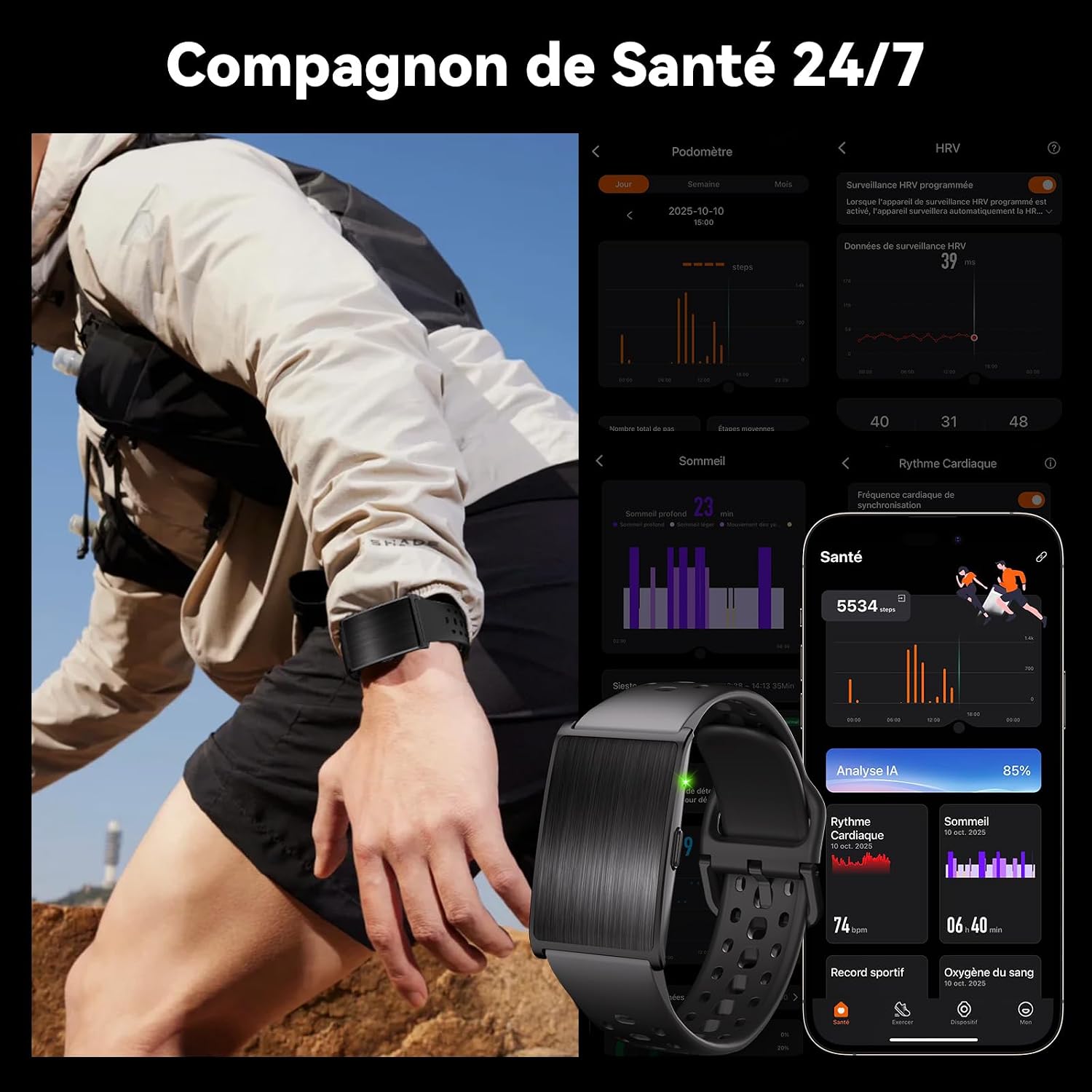 Detalle 2 de iSo Tech Bracelet connecté 60 jours