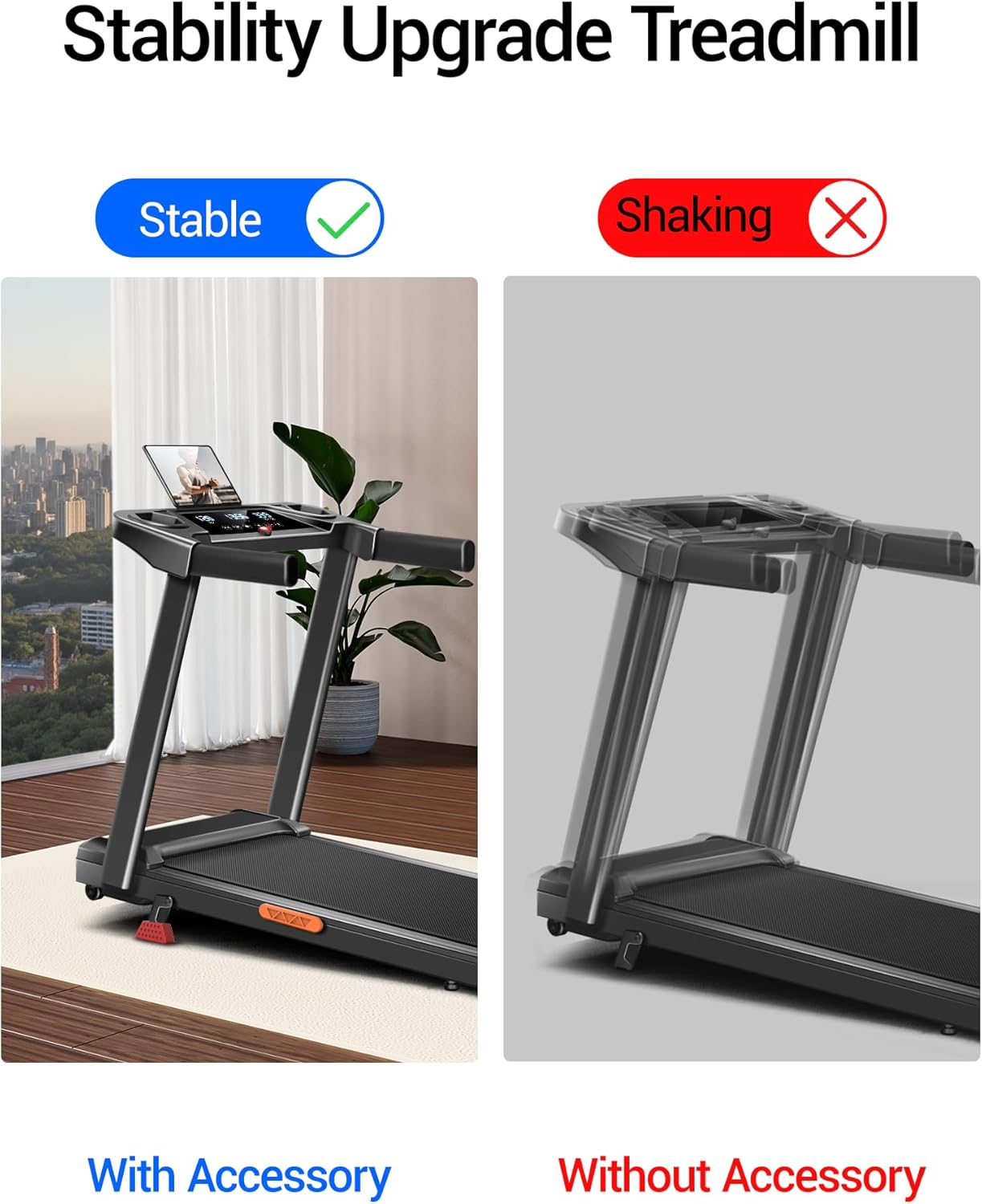 Thumbnail 6 de UMAY tapis de course pliable 12 km/h : inclinaison 0%, 10%, 15° et console avec suivi cardio