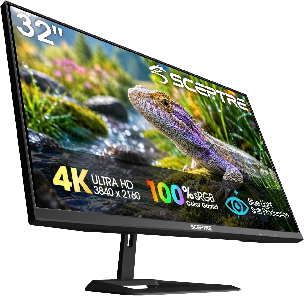Detalle de Sceptre 32-inch 4K UHD Monitor (U325W-UPT Series) with DisplayPort x2, HDMI x2, and Built-In Speakers