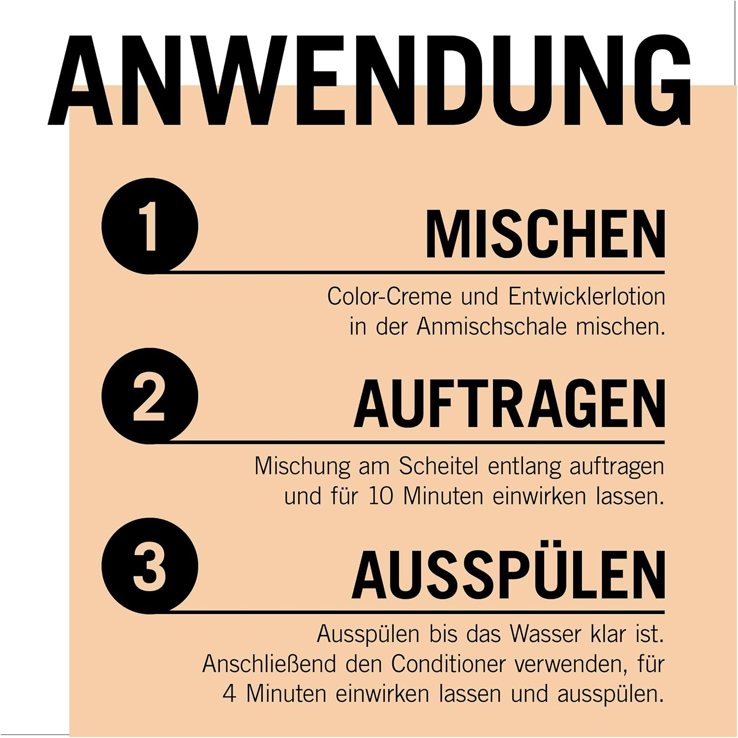 Detalle de Schwarzkopf Ansatzset A4 Dunkelbraun Stufe 3 – 44,5 ml: dauerhafte Ansatzkaschierung in 10 Minuten