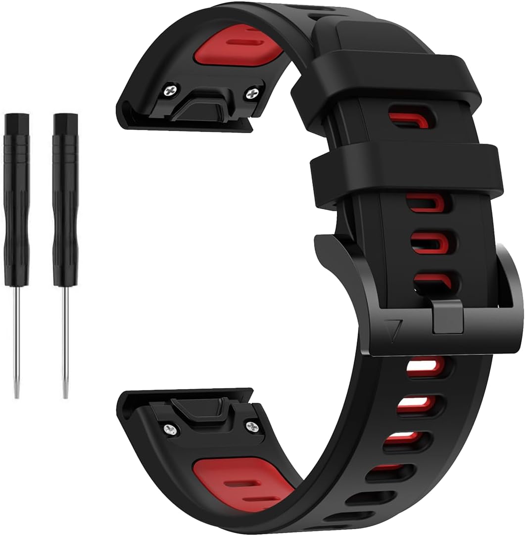 Thumbnail 1 de FiiMoo 22mm silicone replacement strap for Garmin Descent G2/G1, Fenix 8 47mm, Tactix 8 47mm and Quatix 7 Pro