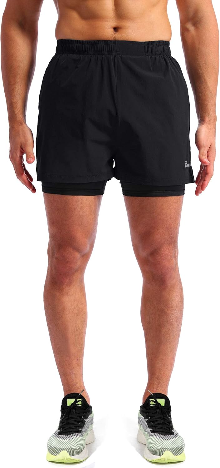 Thumbnail 1 de Pudolla Men’s 2-in-1 Running Shorts 5