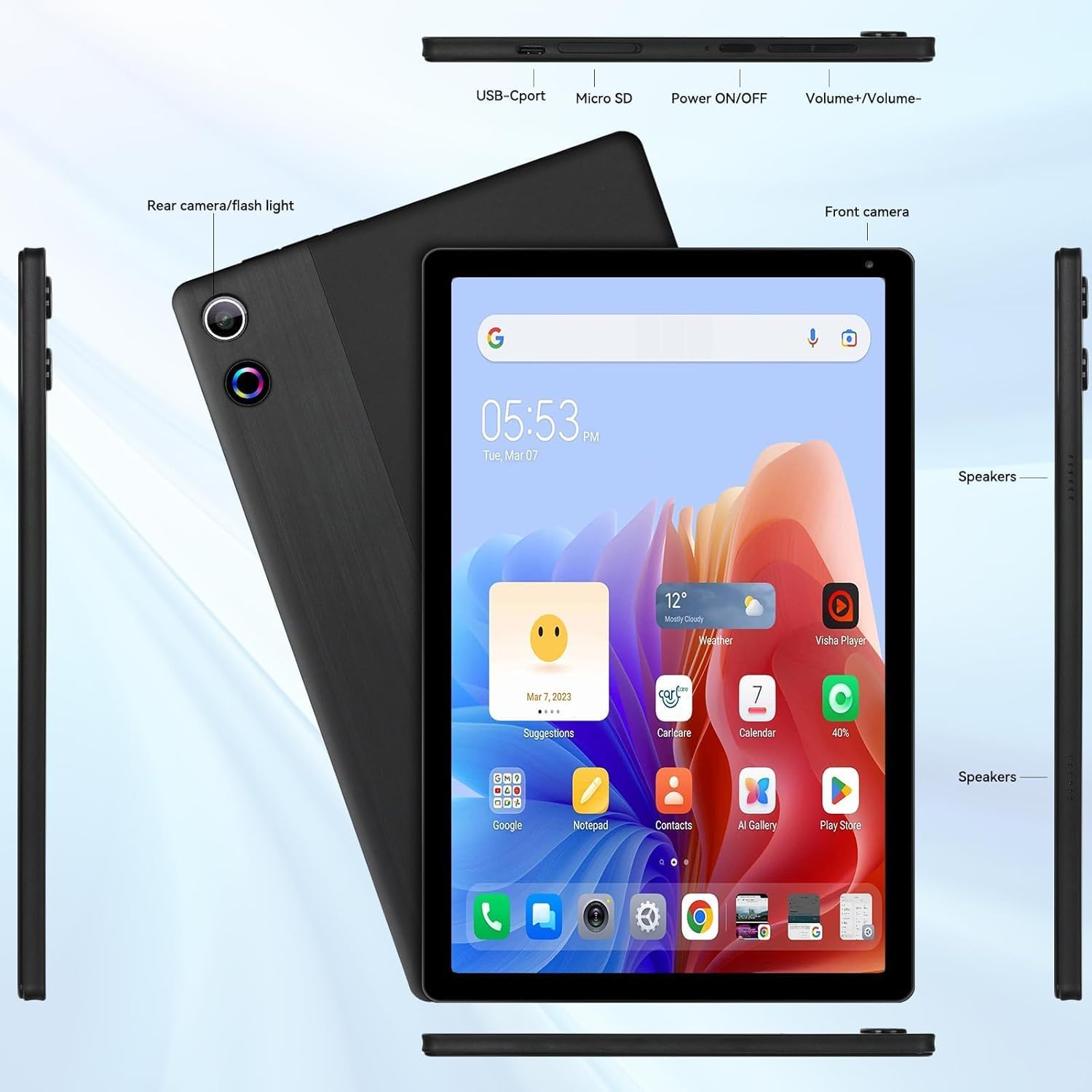 Thumbnail 5 de MUISOO 10 Inch Android 14 Tablet 16GB RAM