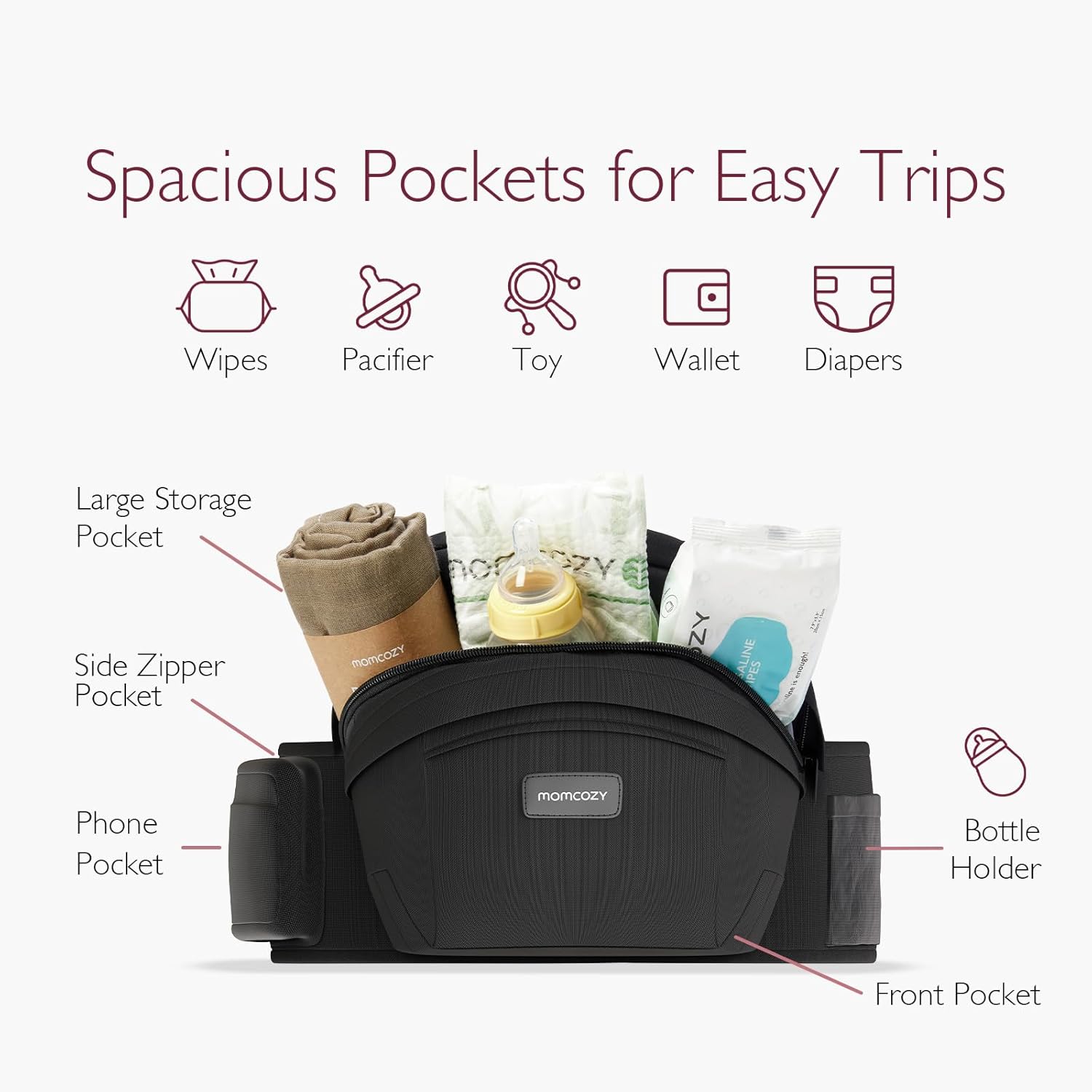 Thumbnail 4 de Momcozy CPC-Certified Baby Hip Carrier 45lbs