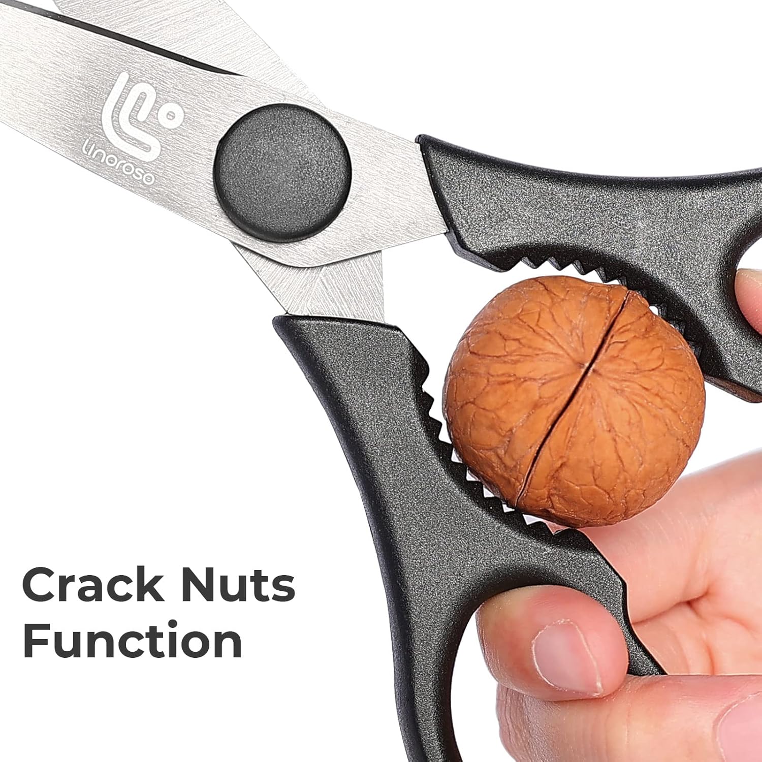Thumbnail 4 de linoroso Linoroso Kitchen Scissor Heavy Duty Ultra Sharp with Magnetic Holder