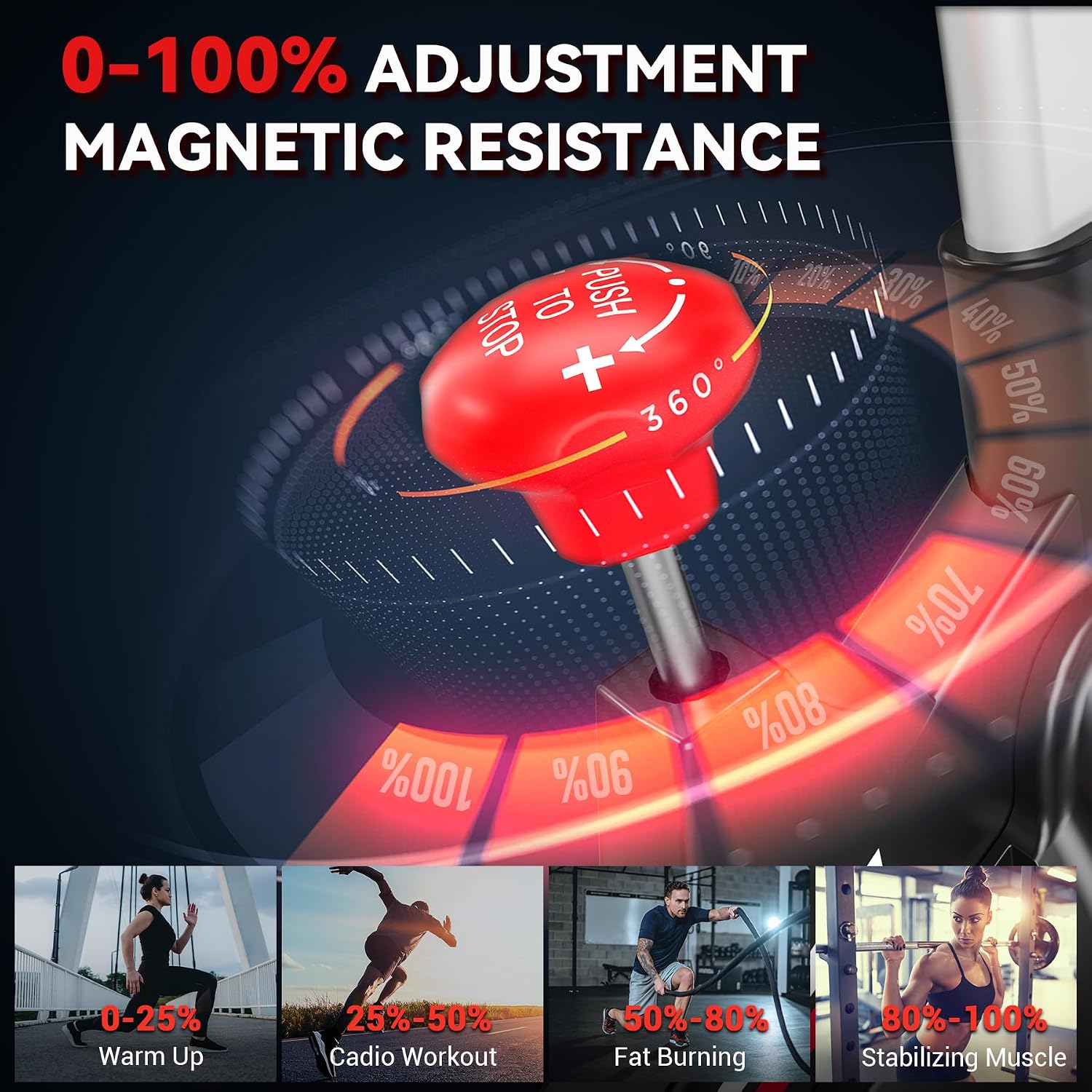 Thumbnail 5 de Wenoker Magnetic Resistance Exercise Bike ⚙
