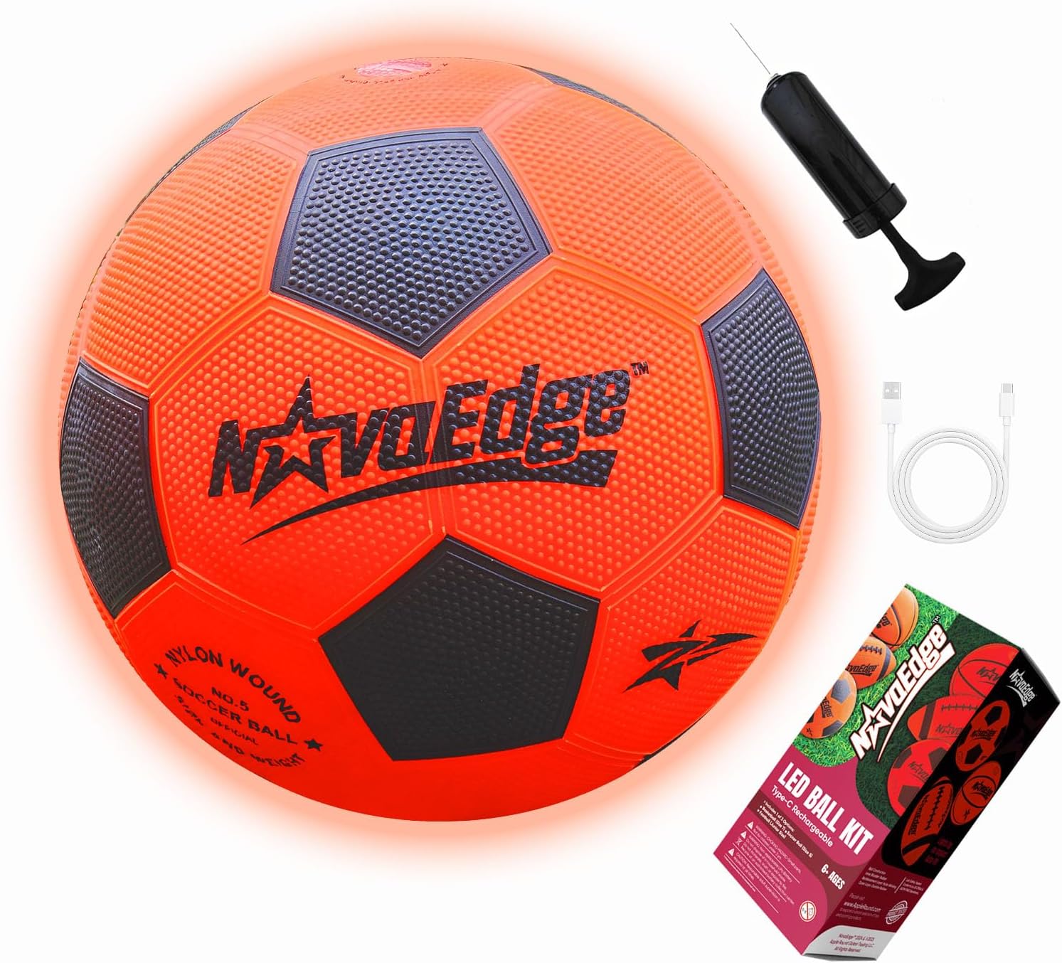 Thumbnail 6 de NovaEdge Glow in The Dark Sports Ball USB-C rechargeable