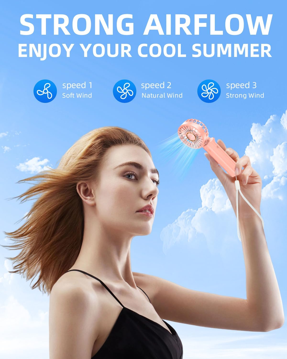 Detalle 2 de Hssio mini handheld fan 1800mAh