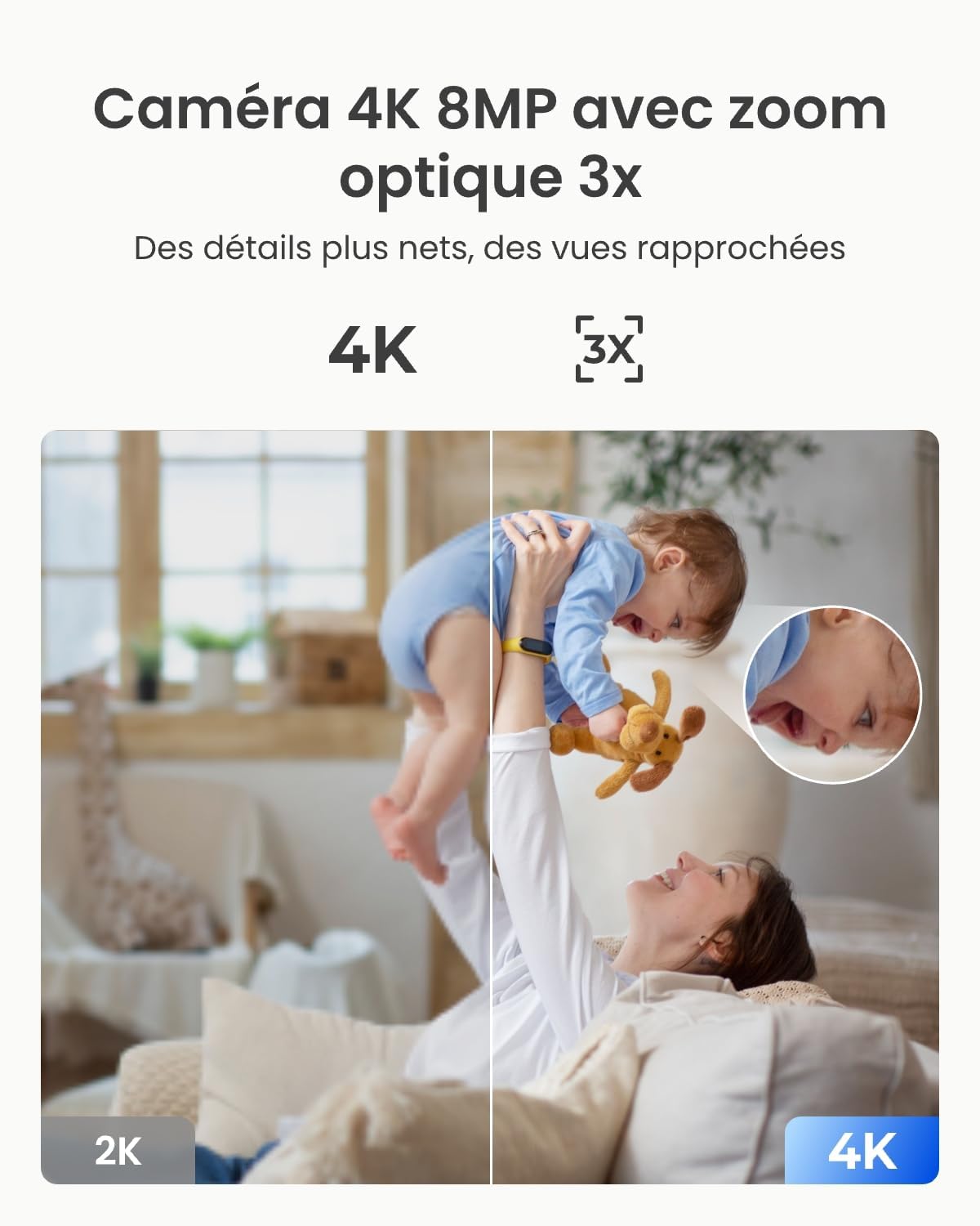 Detalle 2 de Reolink 4K PTZ Caméra Surveillance WiFi 360°