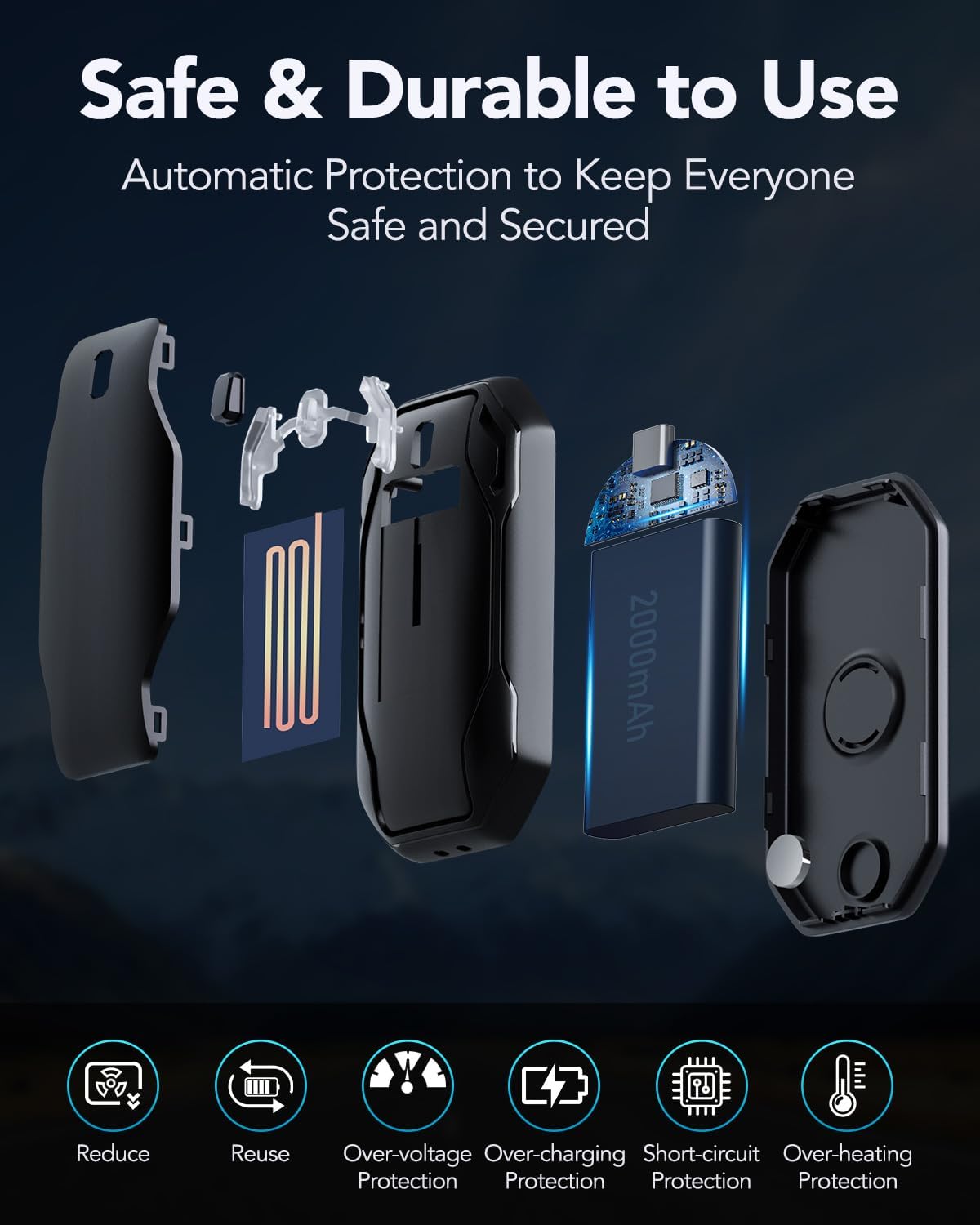 Thumbnail 4 de PHEJIE Rechargeable Hand Warmers 6000mAh 2-pack