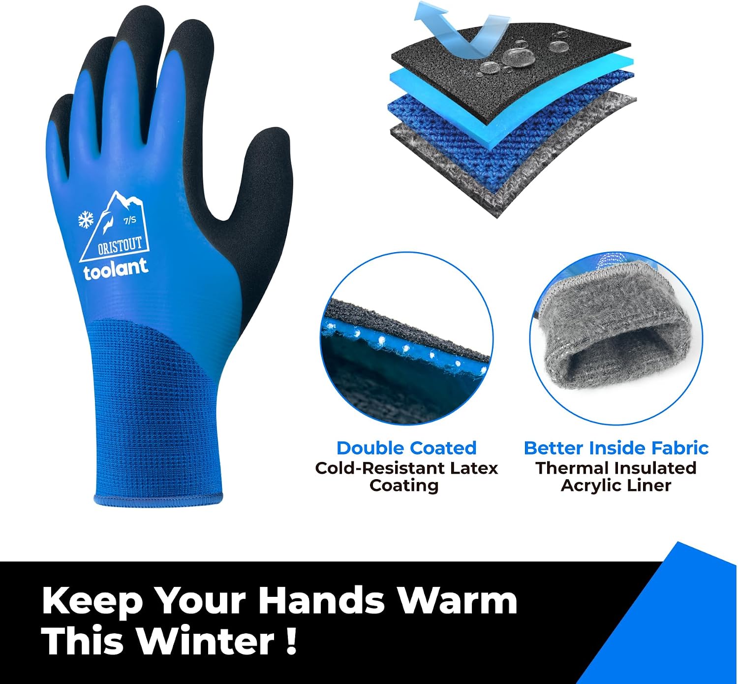 Detalle 2 de Thermal Work Gloves Medium — Waterproof touchscreen gloves