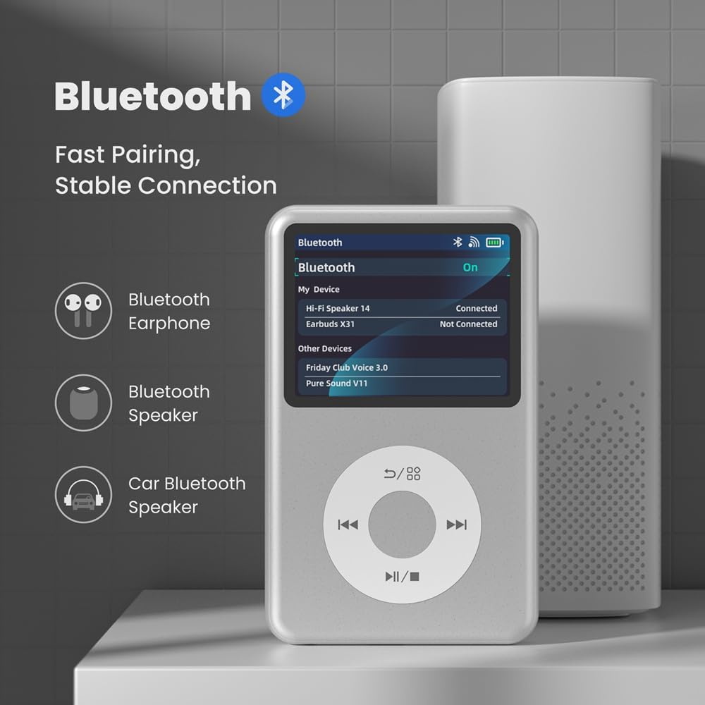 Detalle de 64GB MP3 Player with Bluetooth Y1: Portable Music, Video and Rockbox Compatibility