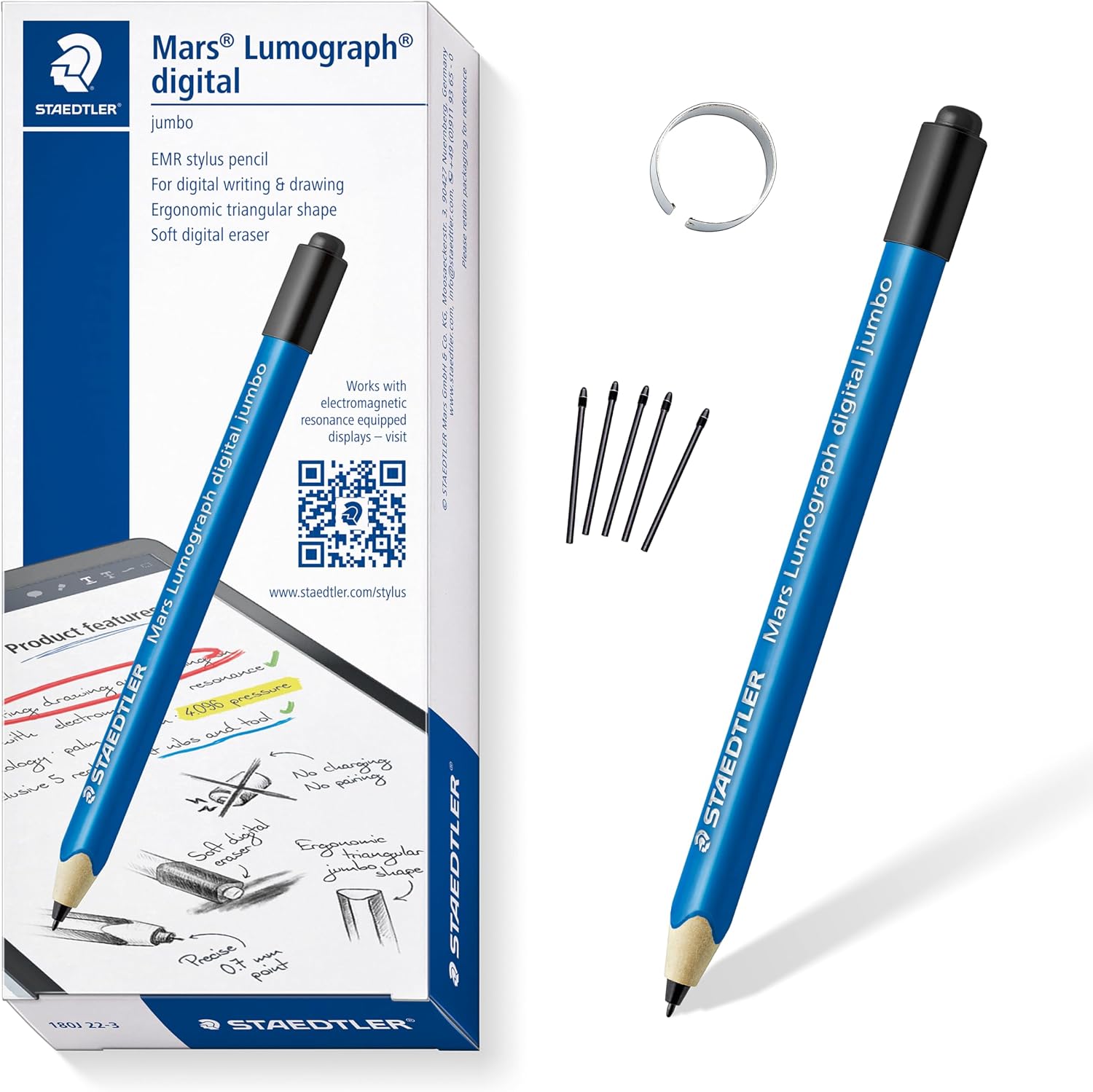 Detalle de STAEDTLER Mars Lumograph Jumbo Digital Stylus 4096