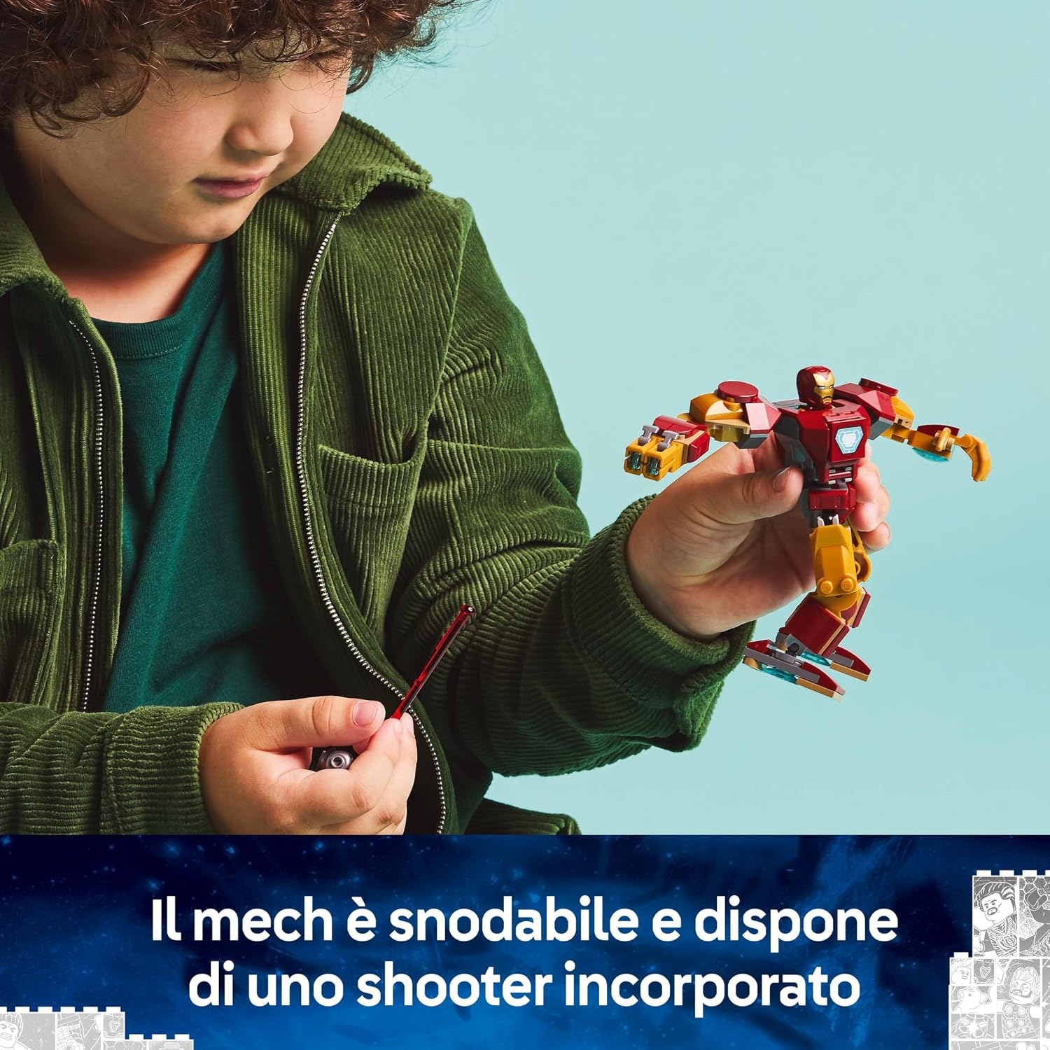 Thumbnail 4 de LEGO Marvel Mech di Iron Man contro Ultron (76307) con 2 minifigure, action figure snodabile costruibile