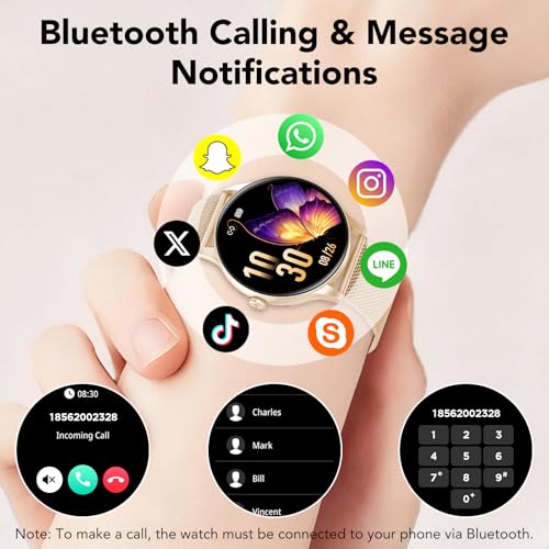 Thumbnail 2 de taopodo Reloj Inteligente Mujer TG36 con llamadas Bluetooth, pantalla 1,39” y IP68