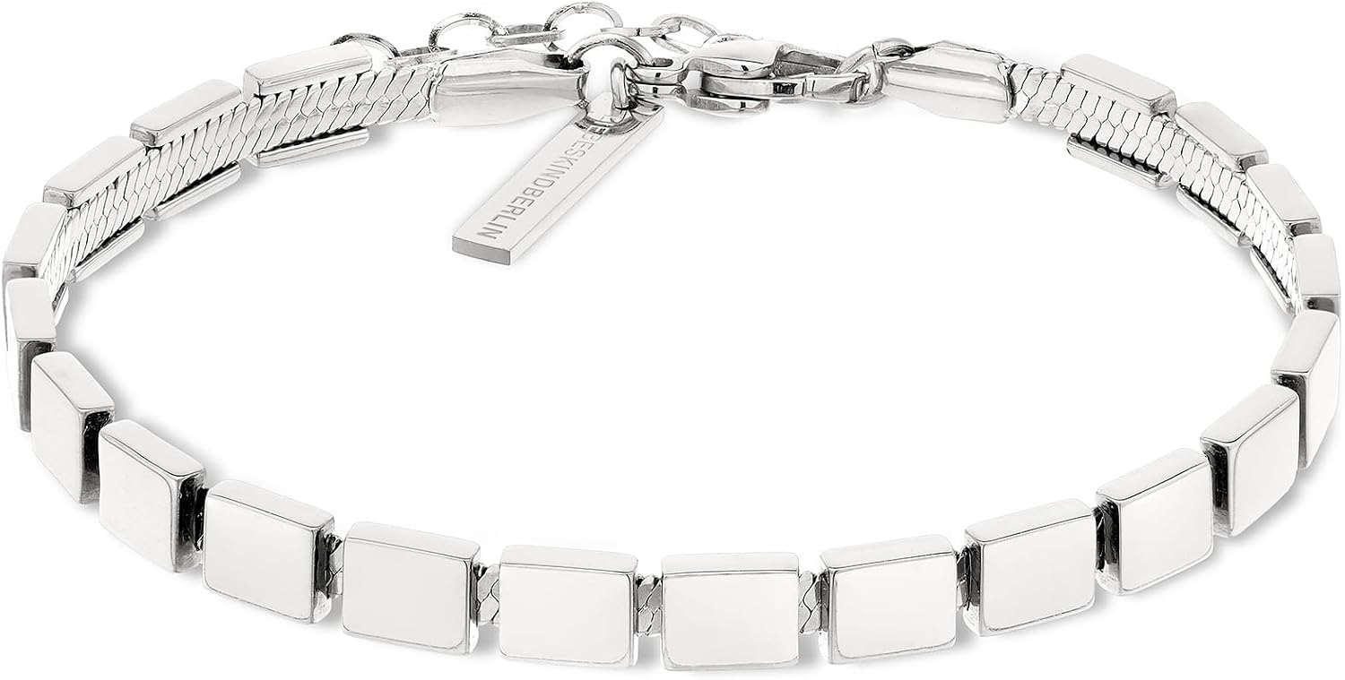 Detalle de LIEBESKIND BERLIN Damen Schmuck: Armband aus Edelstahl in Roségold-Optik (21 cm) – Schlagenkette