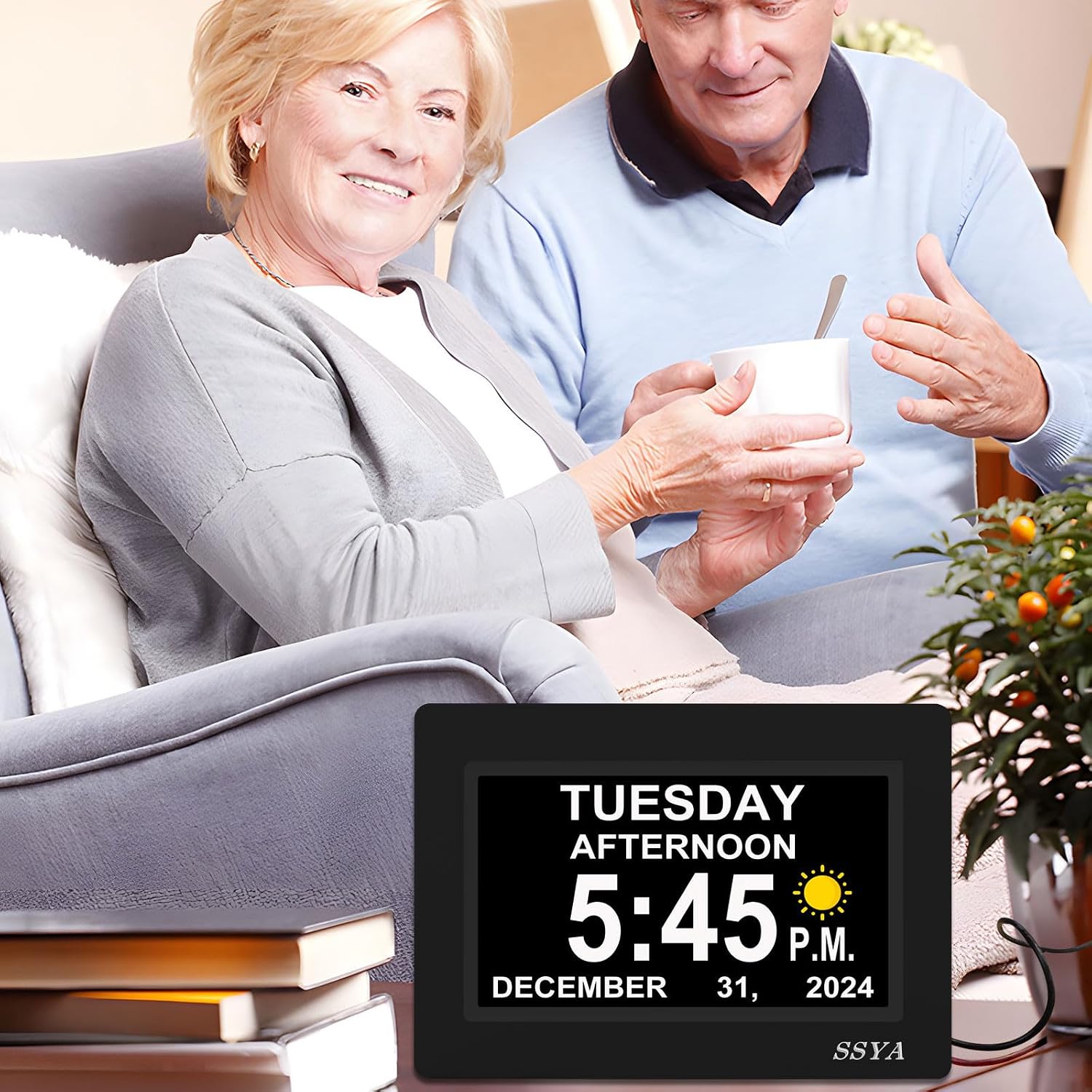 Thumbnail 6 de SSYA Z071 7-Inch Day Clock with 12 Alarms and Auto-Dimming Display
