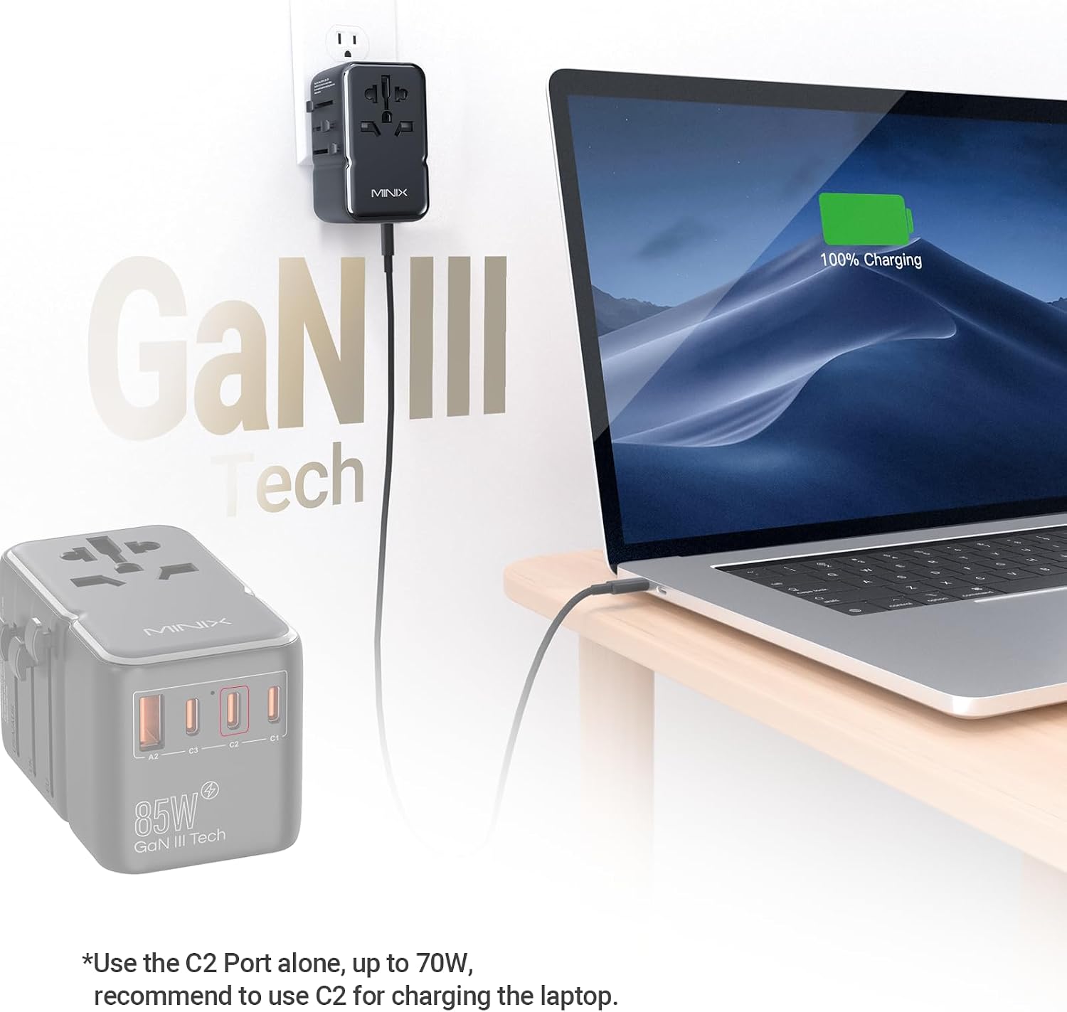 Detalle de MINIX Universal Travel Adapter 85W
