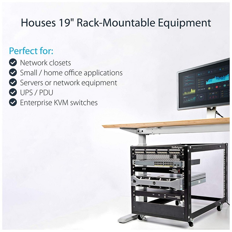Detalle de Startech 4POSTRACK12U rack 12U ajustable 22–40"