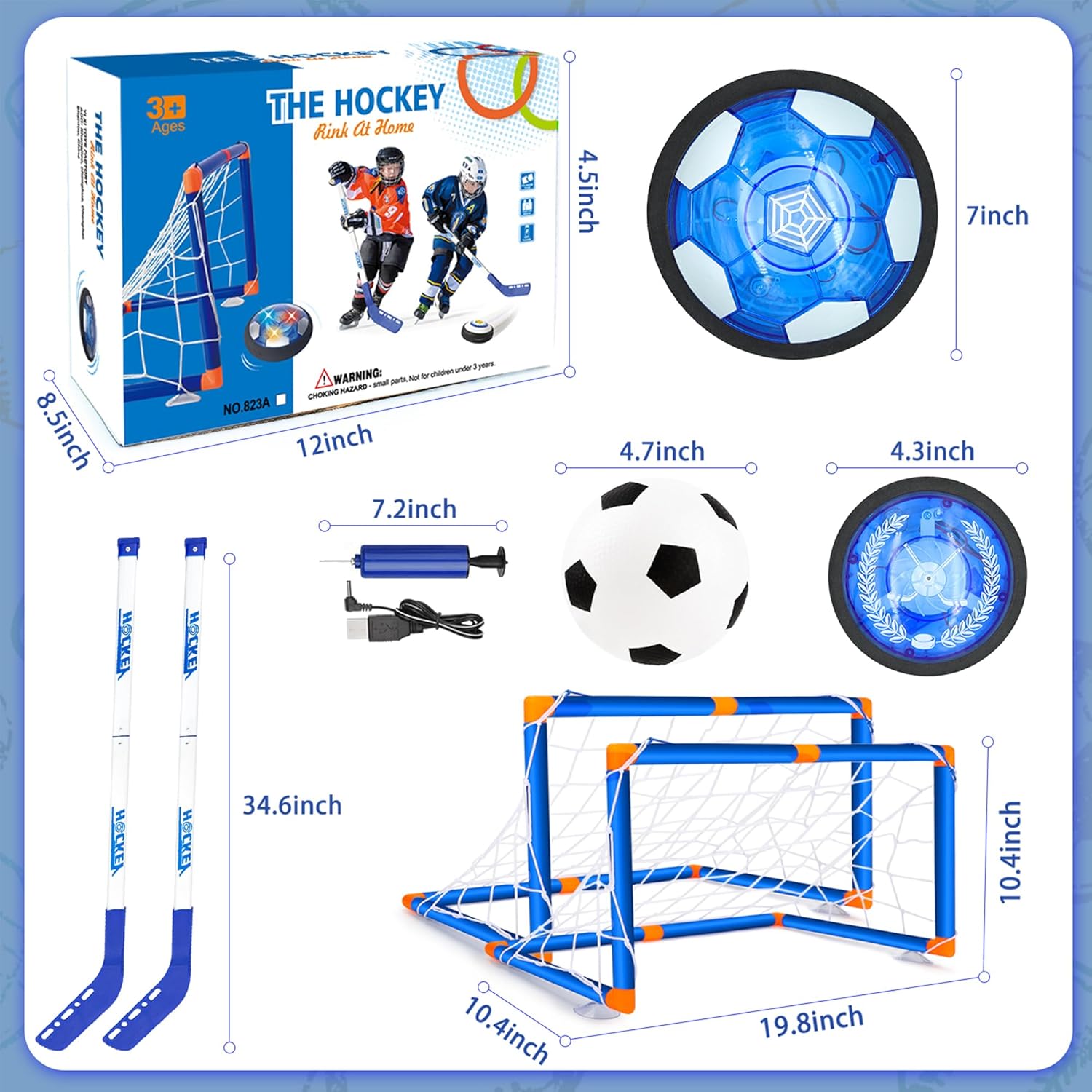 Thumbnail 4 de SUNNOW Pallone Calcio Fluttuante 3-in-1 Rechargeable: set giardino/inside per bambini 4–12 anni