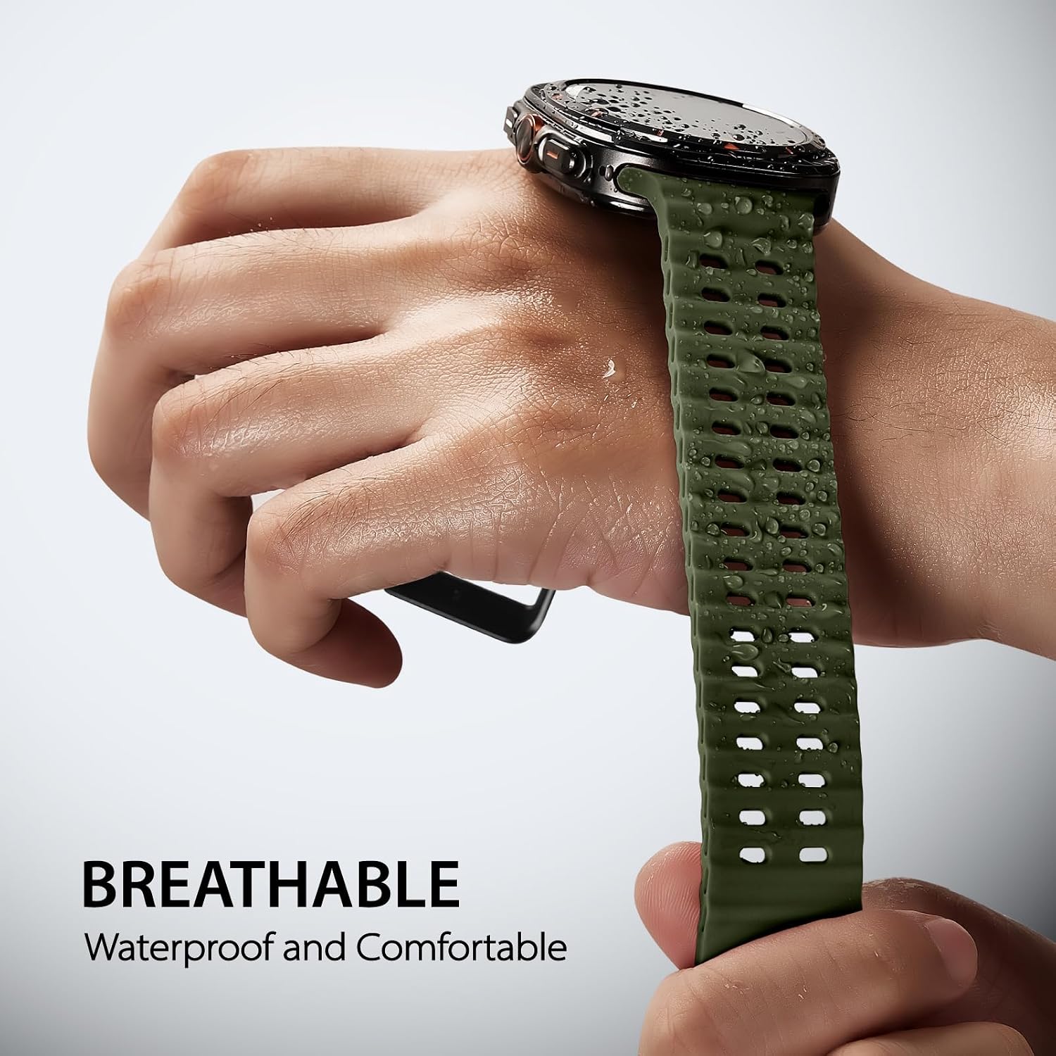 Detalle 2 de Joehwerr 2 Pack Sport Strap for Samsung Galaxy Watch Ultra 47mm (2024–2026) – Soft Silicone, Breathable & Lugless