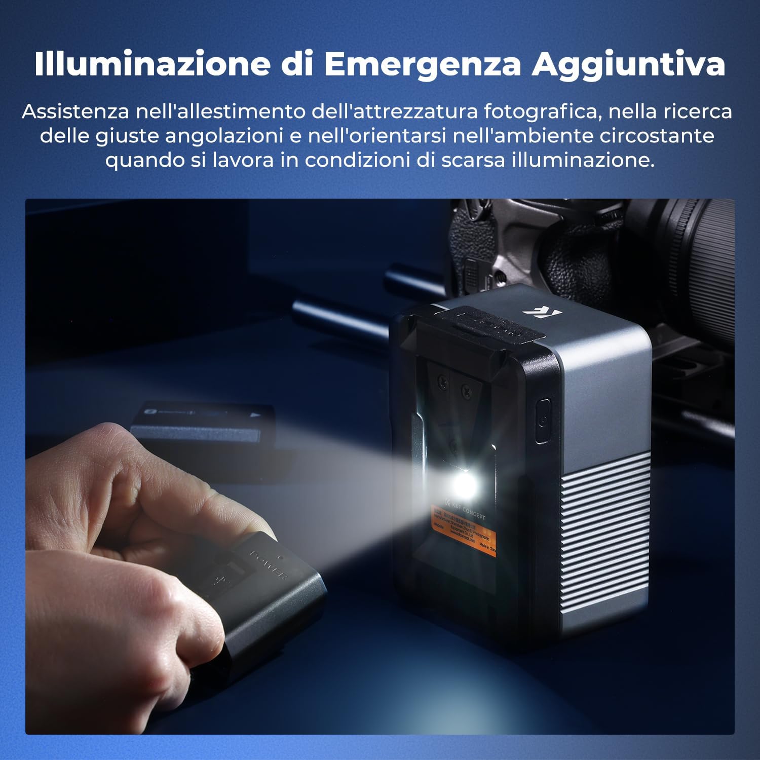 Thumbnail 6 de K&F CONCEPT 99Wh Batteria V Mount con 100W Ricarica Rapida PD – 14,8V/6700mAh