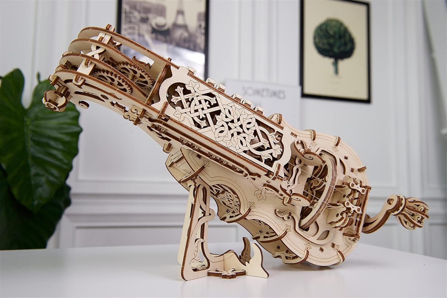 Thumbnail 5 de UGEARS Hurdy Gurdy Puzzle 3D in Legno – Strumento Musicale da Costruire